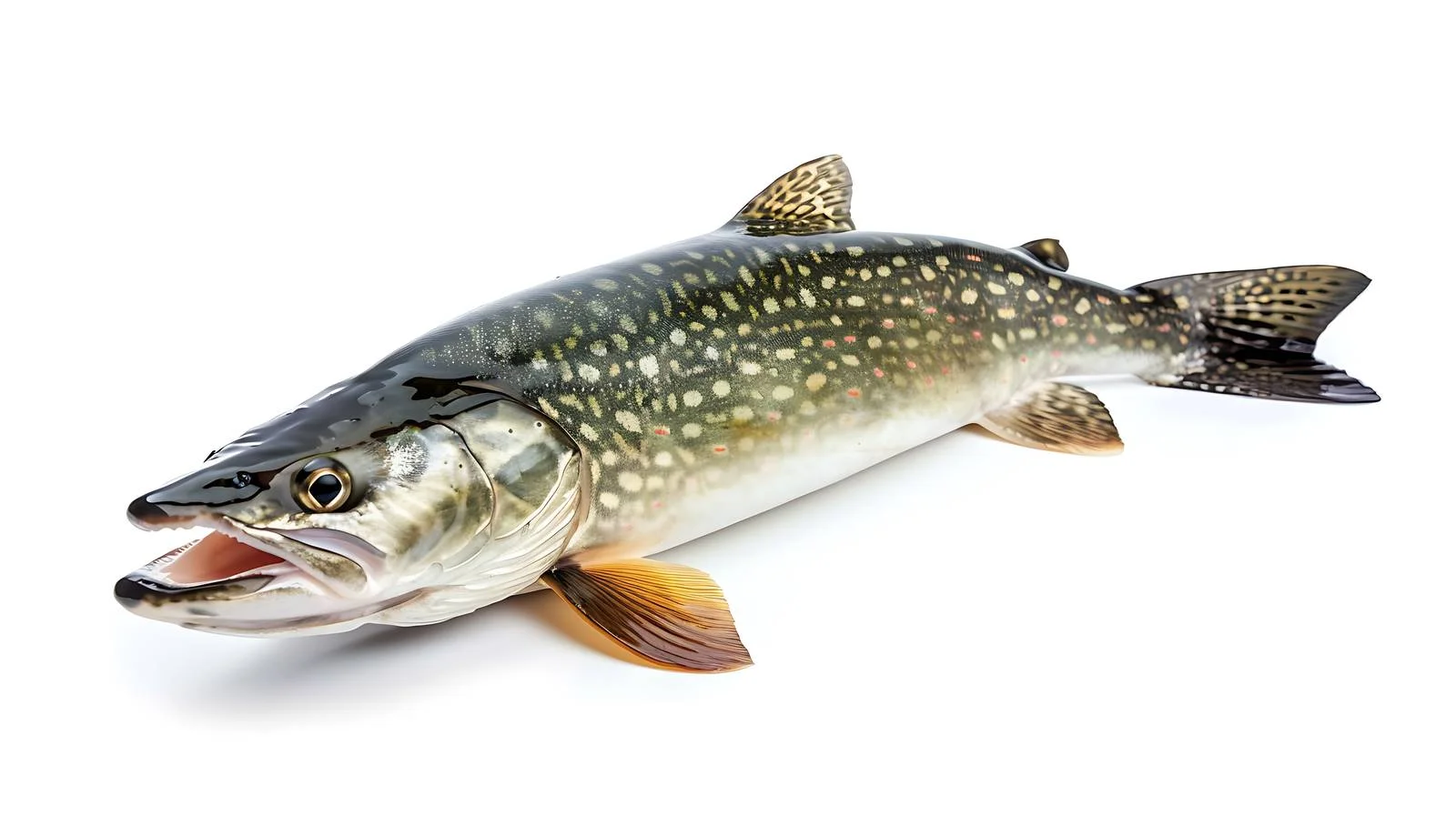 Premium Fresh Northern Pike on White Background — free download from Dotvec
