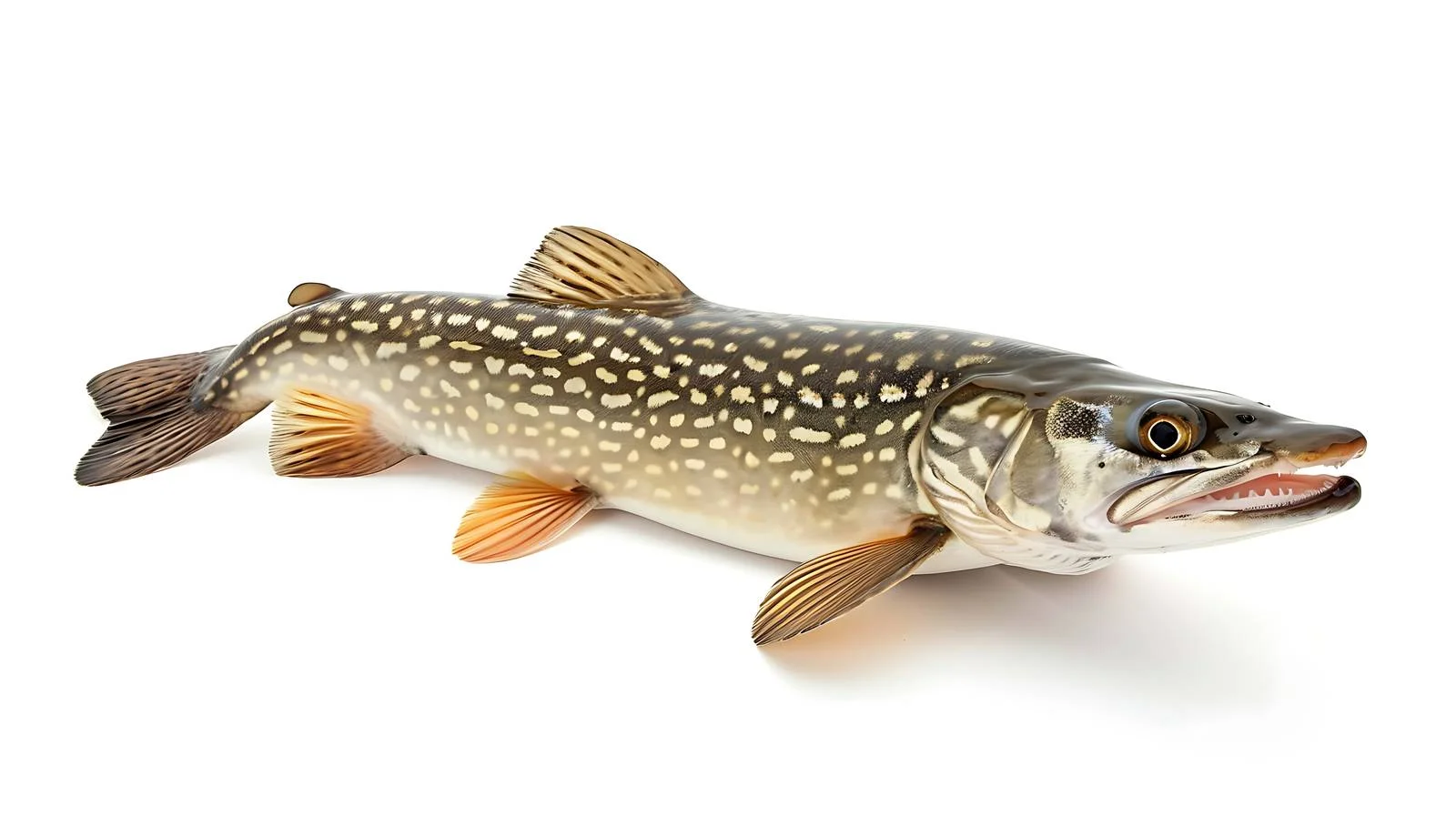 Pristine Northern Pike on White Background — free download from Dotvec