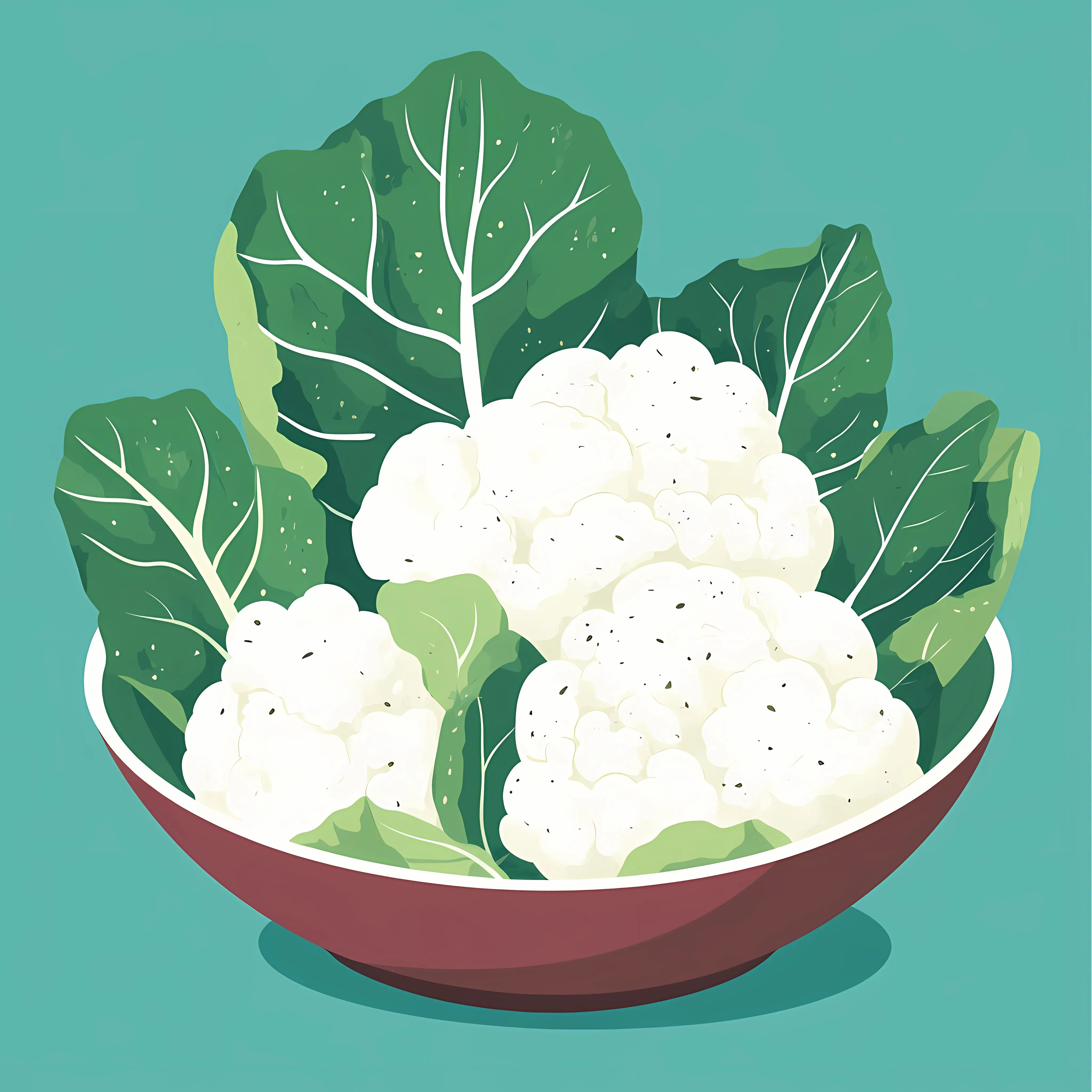 Healthy Fresh Cauliflower and Leafy Greens — free download from Dotvec