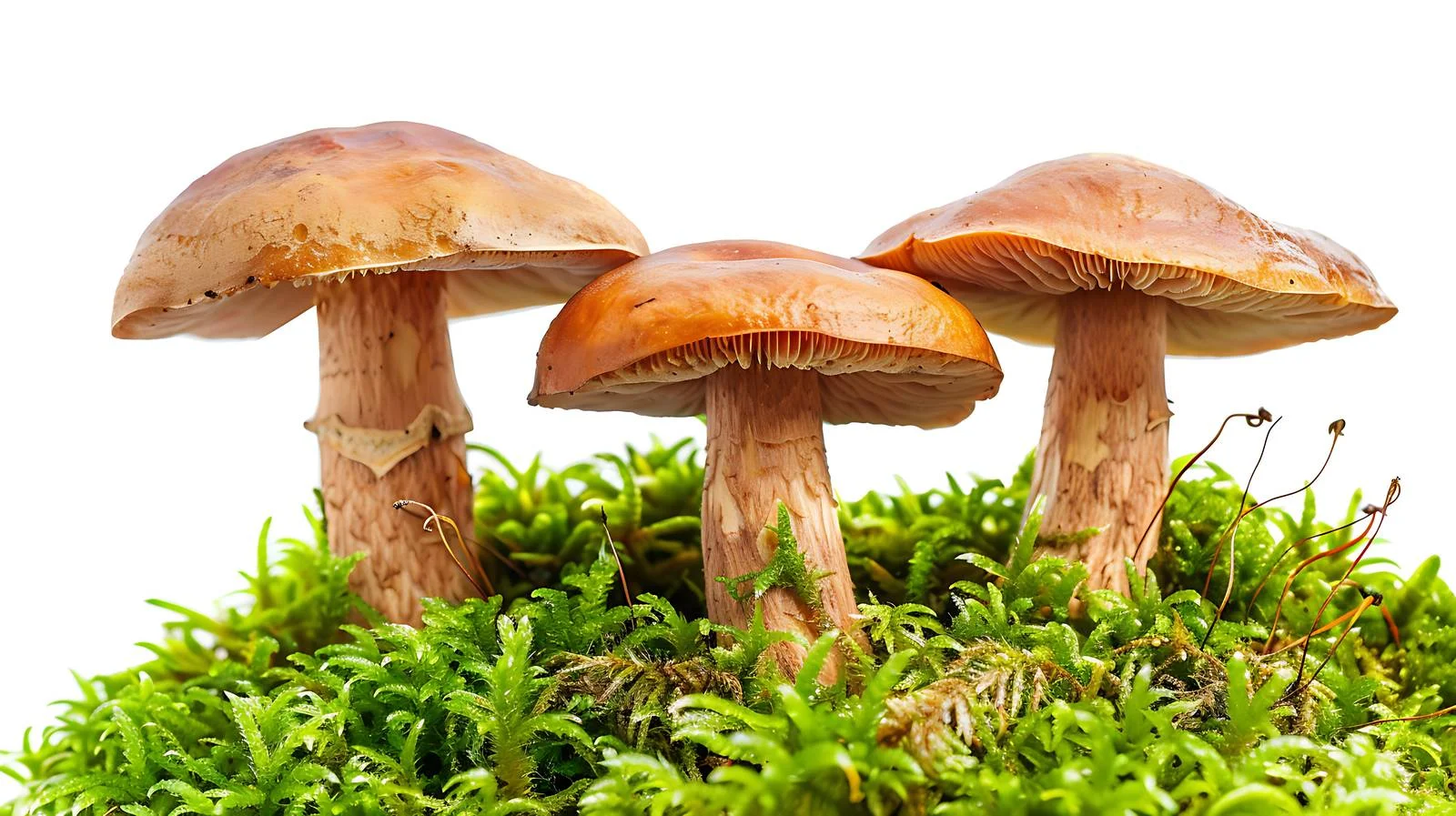 Exquisite Wild Mushrooms on Mossy Bed — free download from Dotvec