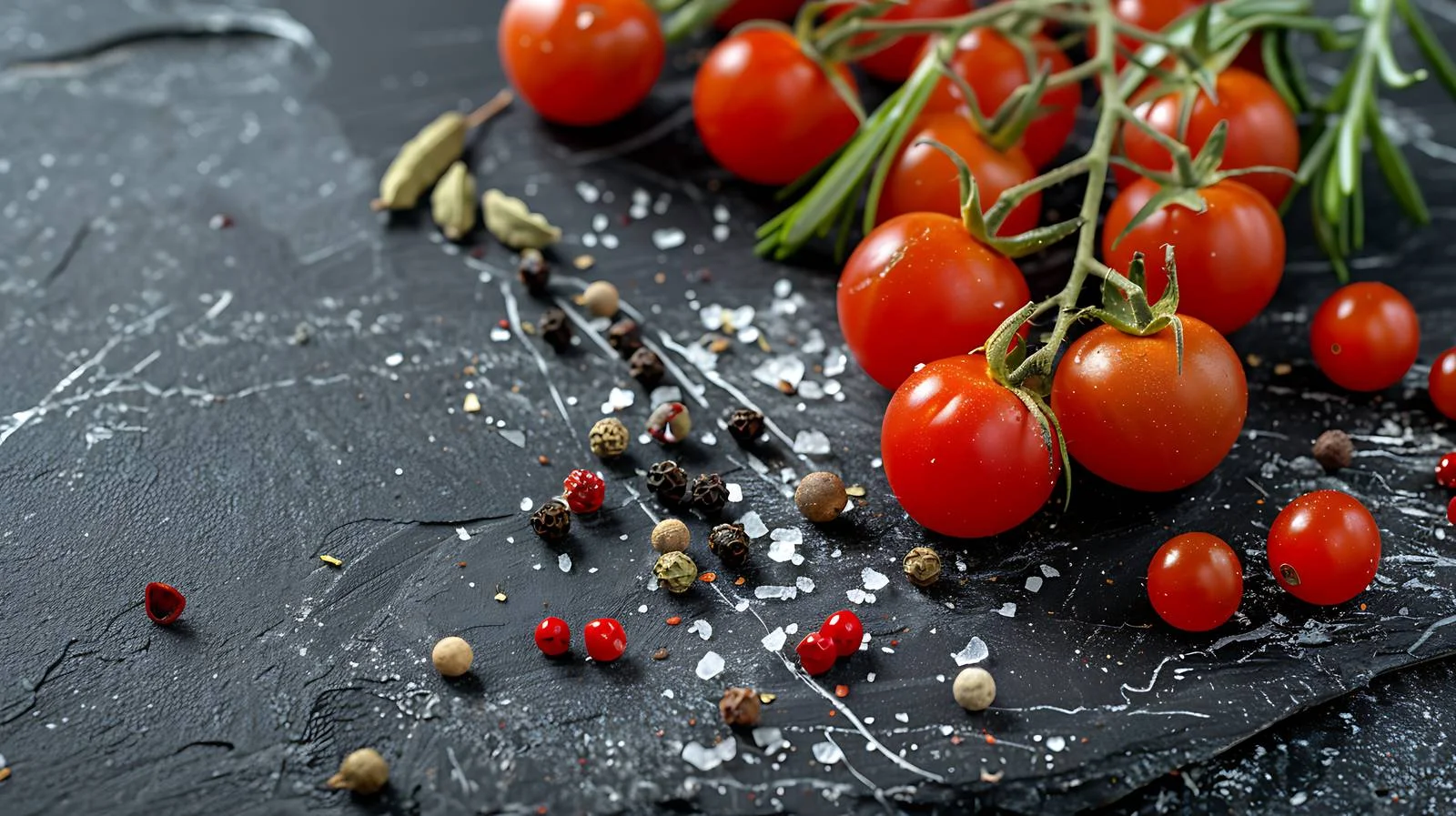 Vibrant Cherry Tomatoes on Dark Background — free download from Dotvec
