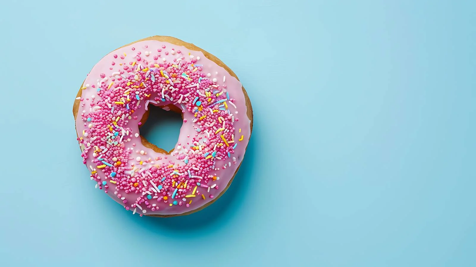 Minimalist Donut on Blue Background — free download from Dotvec