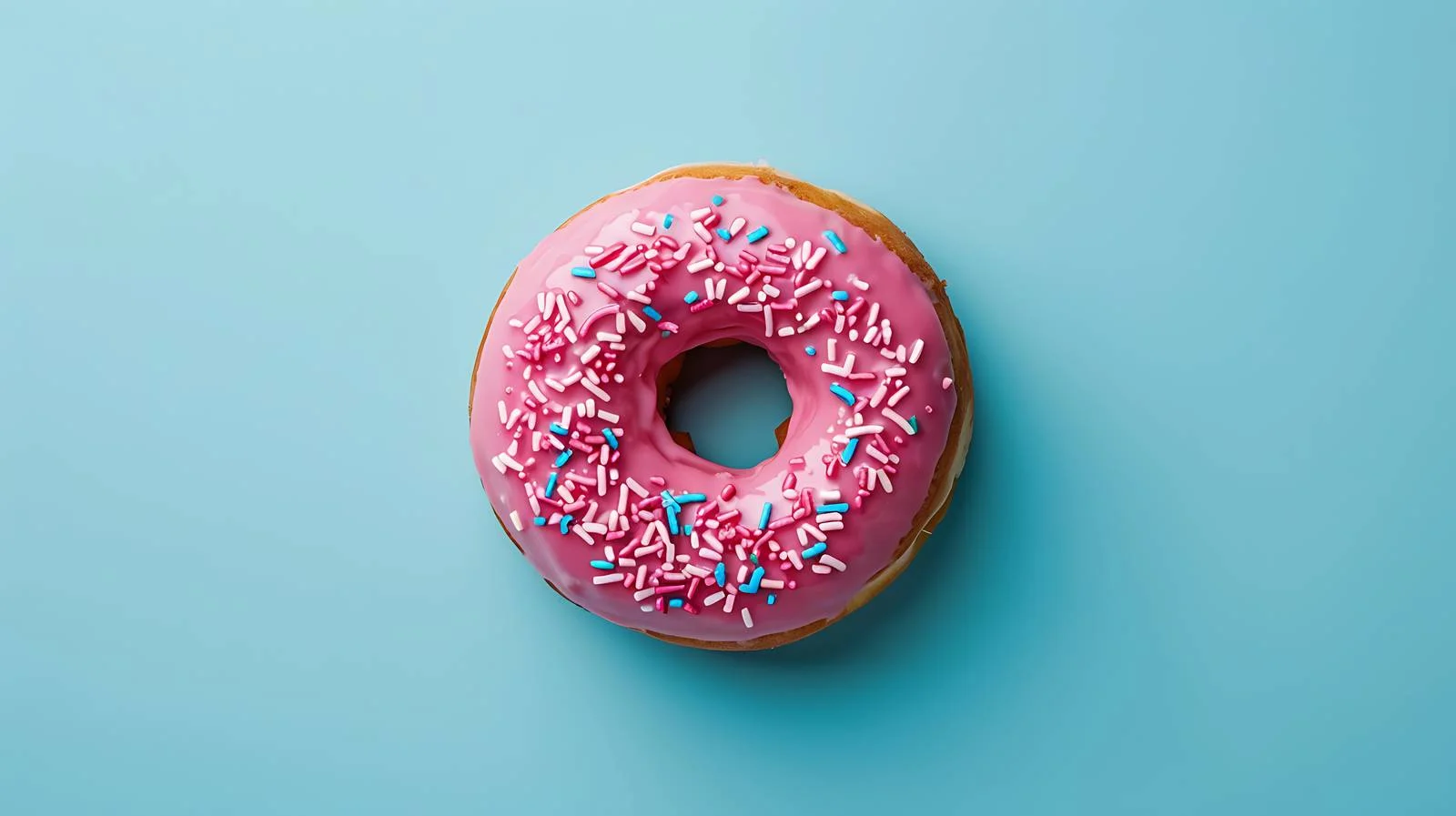 Fresh Donut on Blue Background — free download from Dotvec