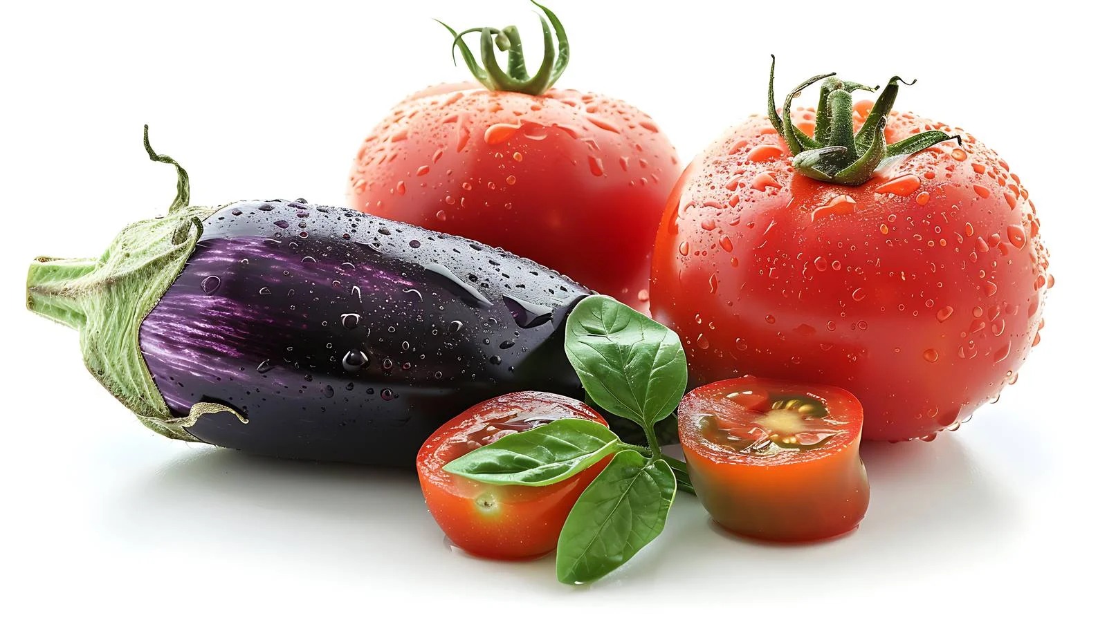 Vibrant Eggplant Tomato on White Background — free download from Dotvec