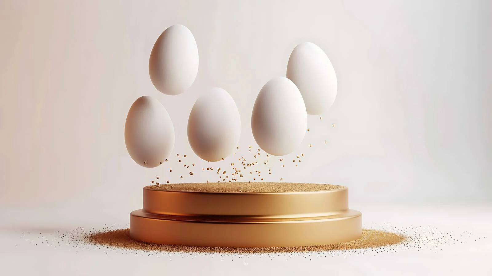 Triumphant eggs soar above victory stand – free podium image from Dotvec