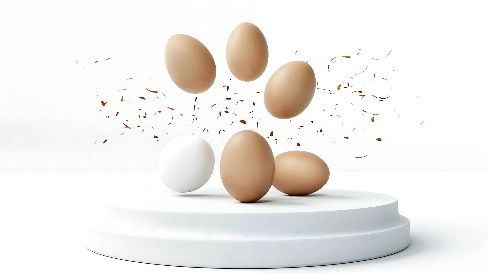 Eggs soaring above victory stand isolated – free podium image from Dotvec