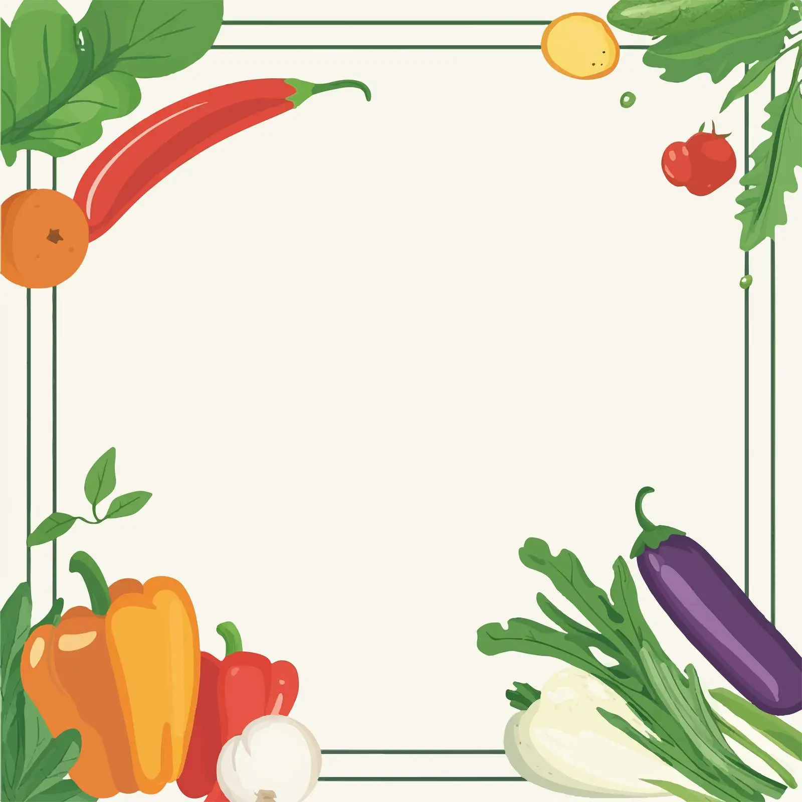 Fresh Farm Vegetables Healthy Eating Illustration — free download from Dotvec