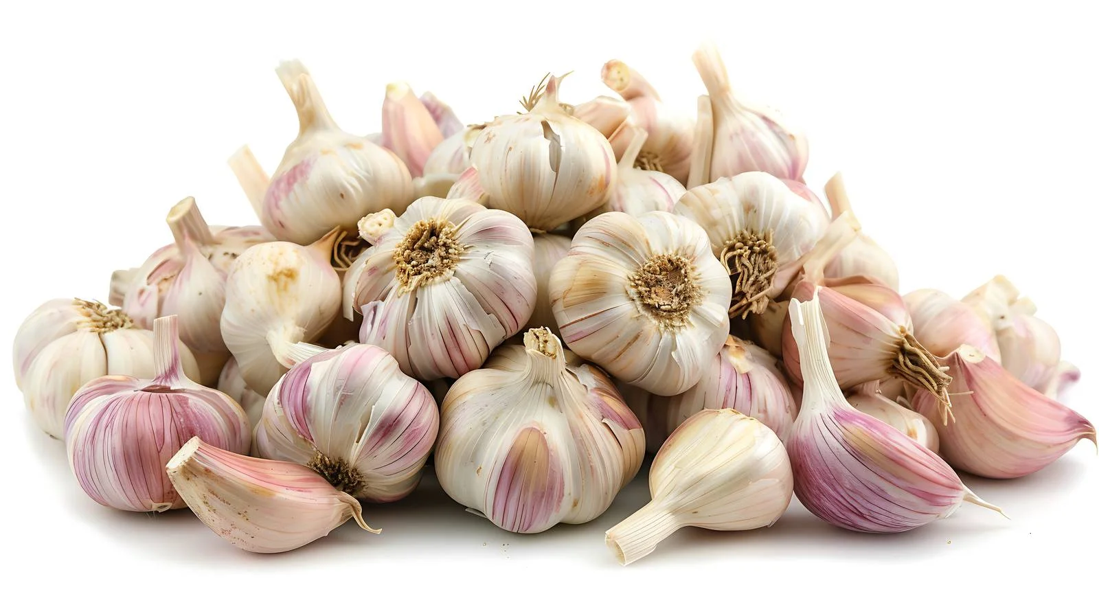 Close-up of Fresh Garlic Bulbs Pile — free download from Dotvec