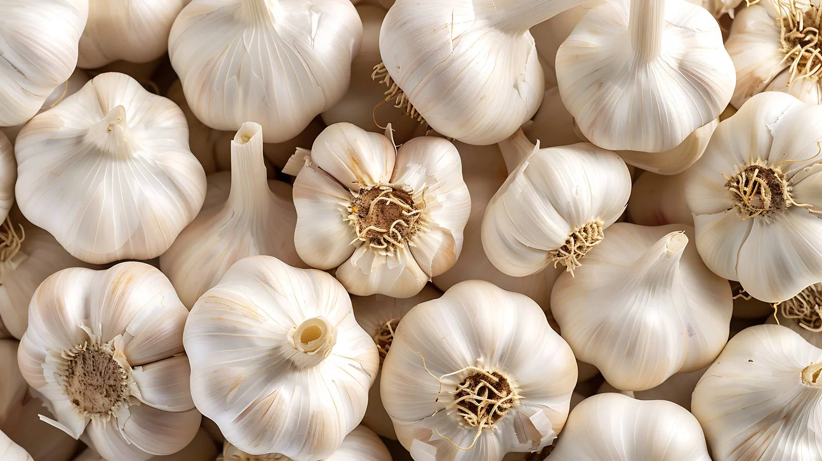 Vibrant Fresh Garlic at Market Stall — free download from Dotvec