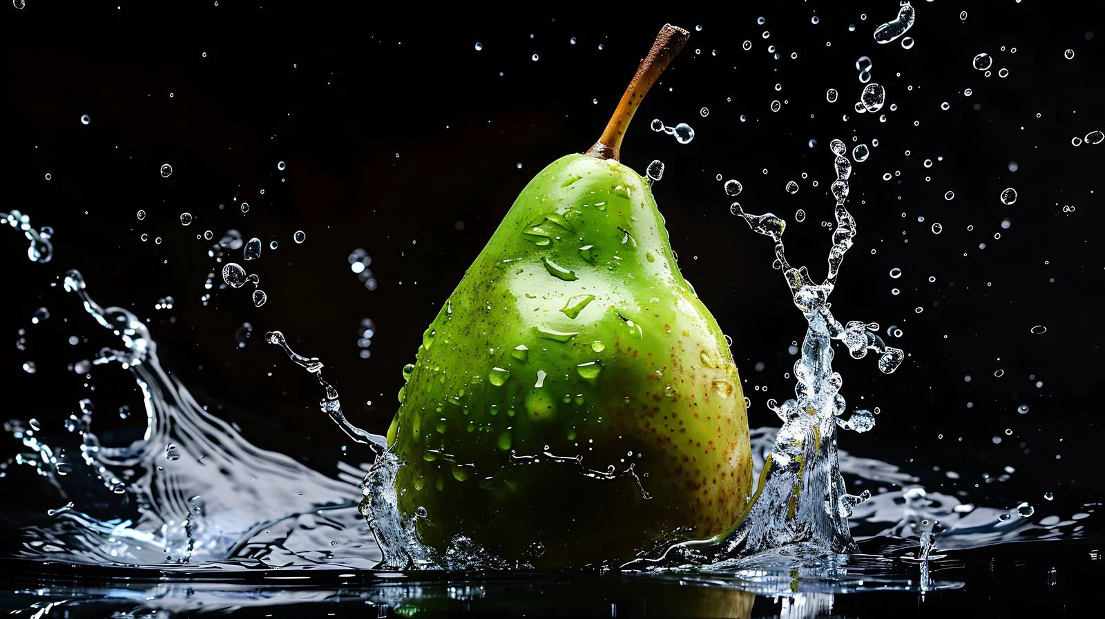 Vibrant Pear Water Splash — free download from Dotvec