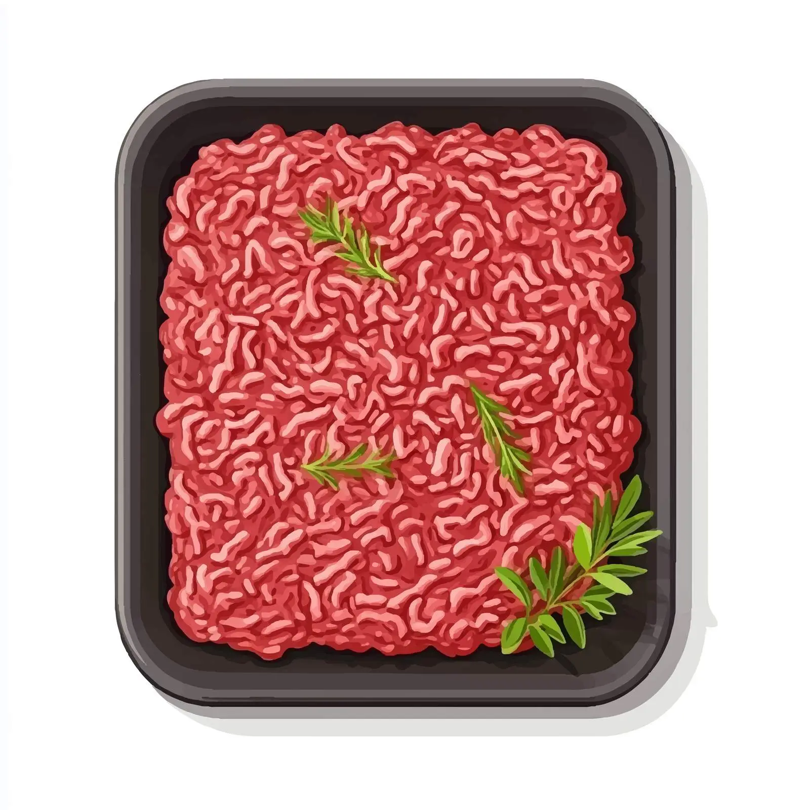 Fresh Ground Meat Meal Flat Vector Illustration — free download from Dotvec