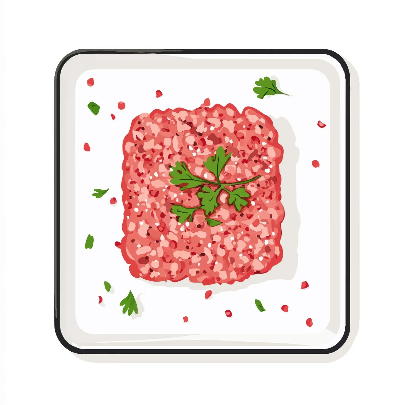 Fresh Ground Meat Meal Vector Illustration — free download from Dotvec