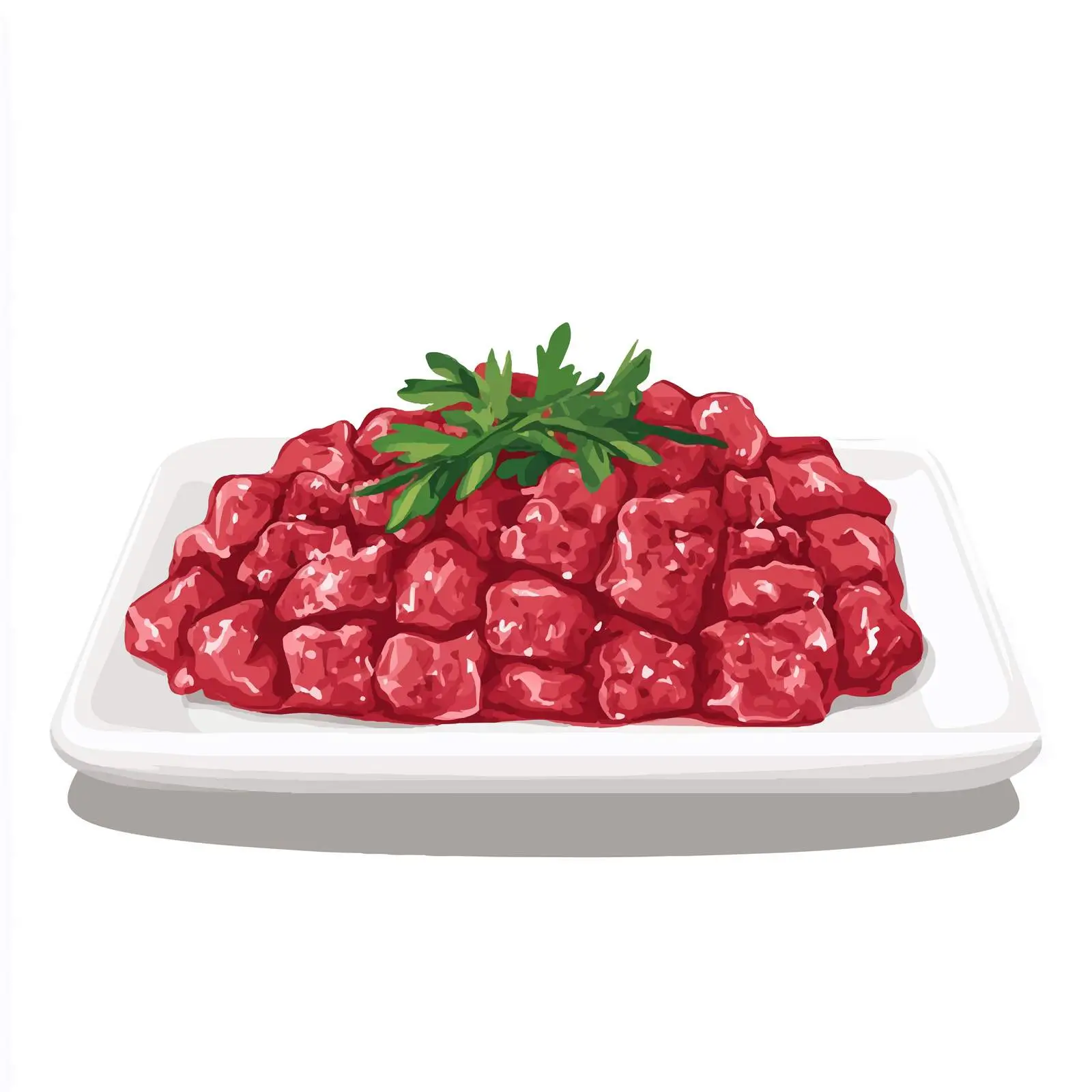 Fresh Ground Meat Meal Vector Illustration – free delicious meal image from Dotvec