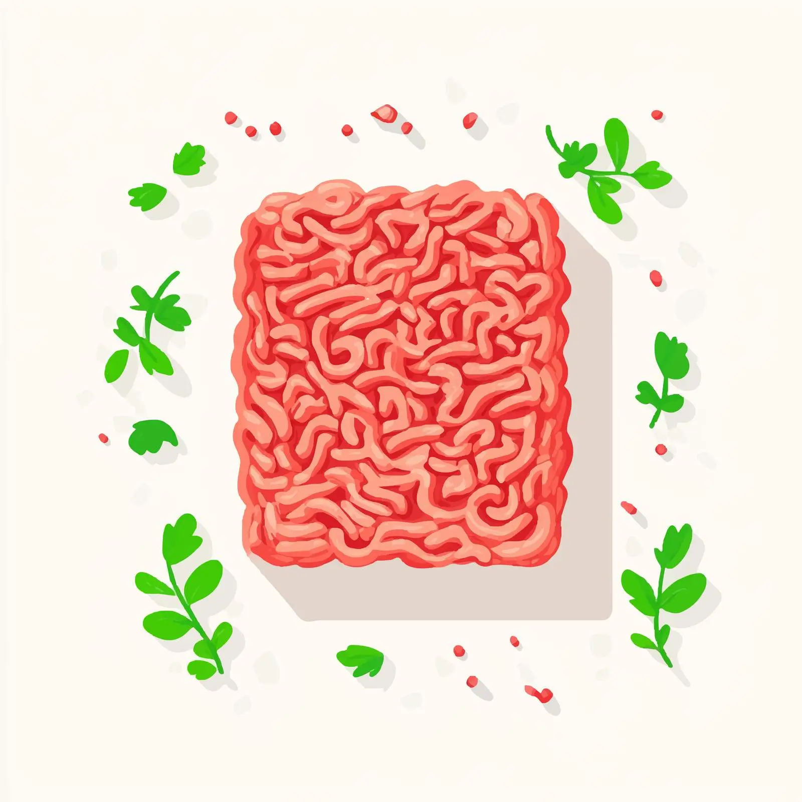 Fresh Ground Meat Meal Vector Illustration — free download from Dotvec