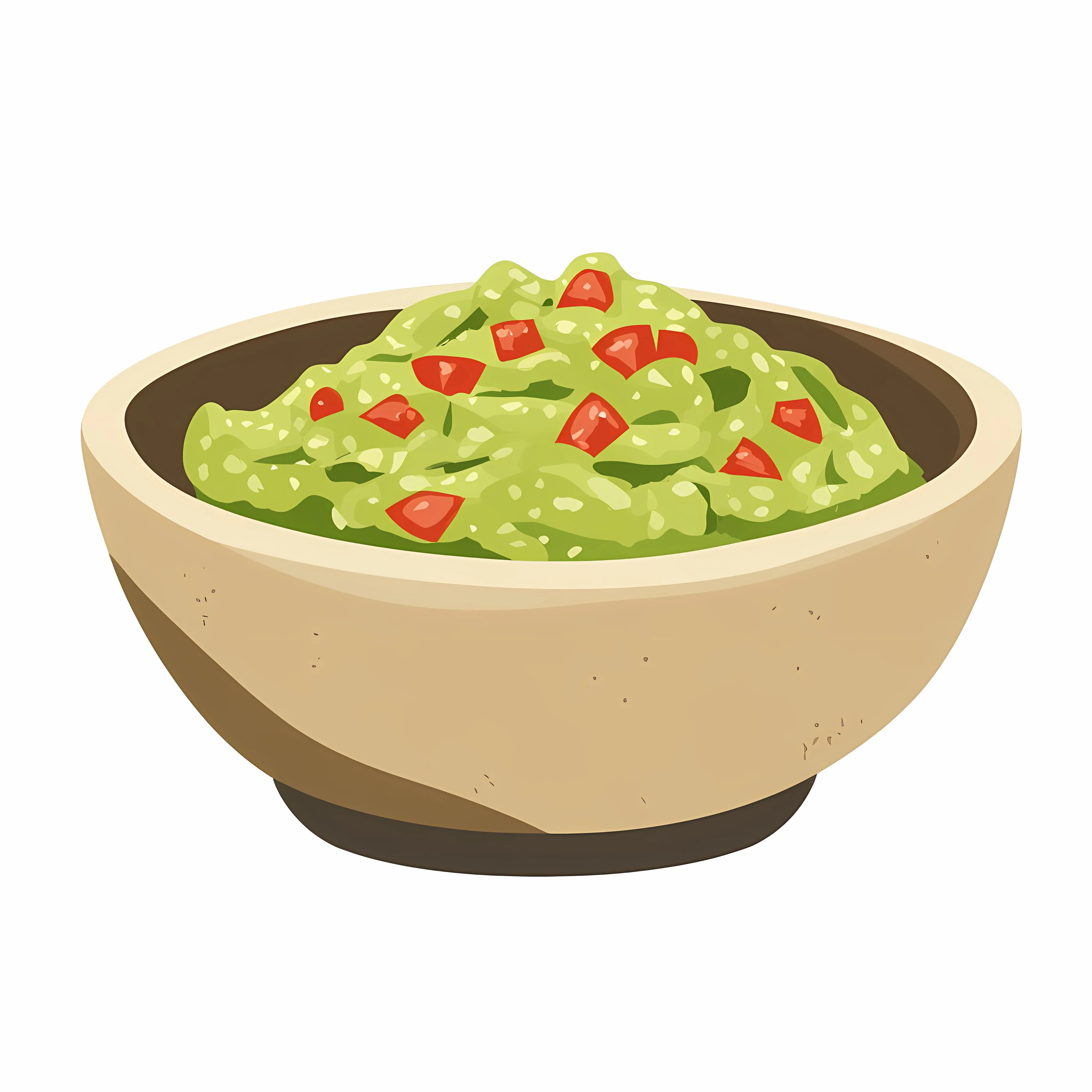 Fresh Guacamole Dip in a Bowl Illustration — free download from Dotvec