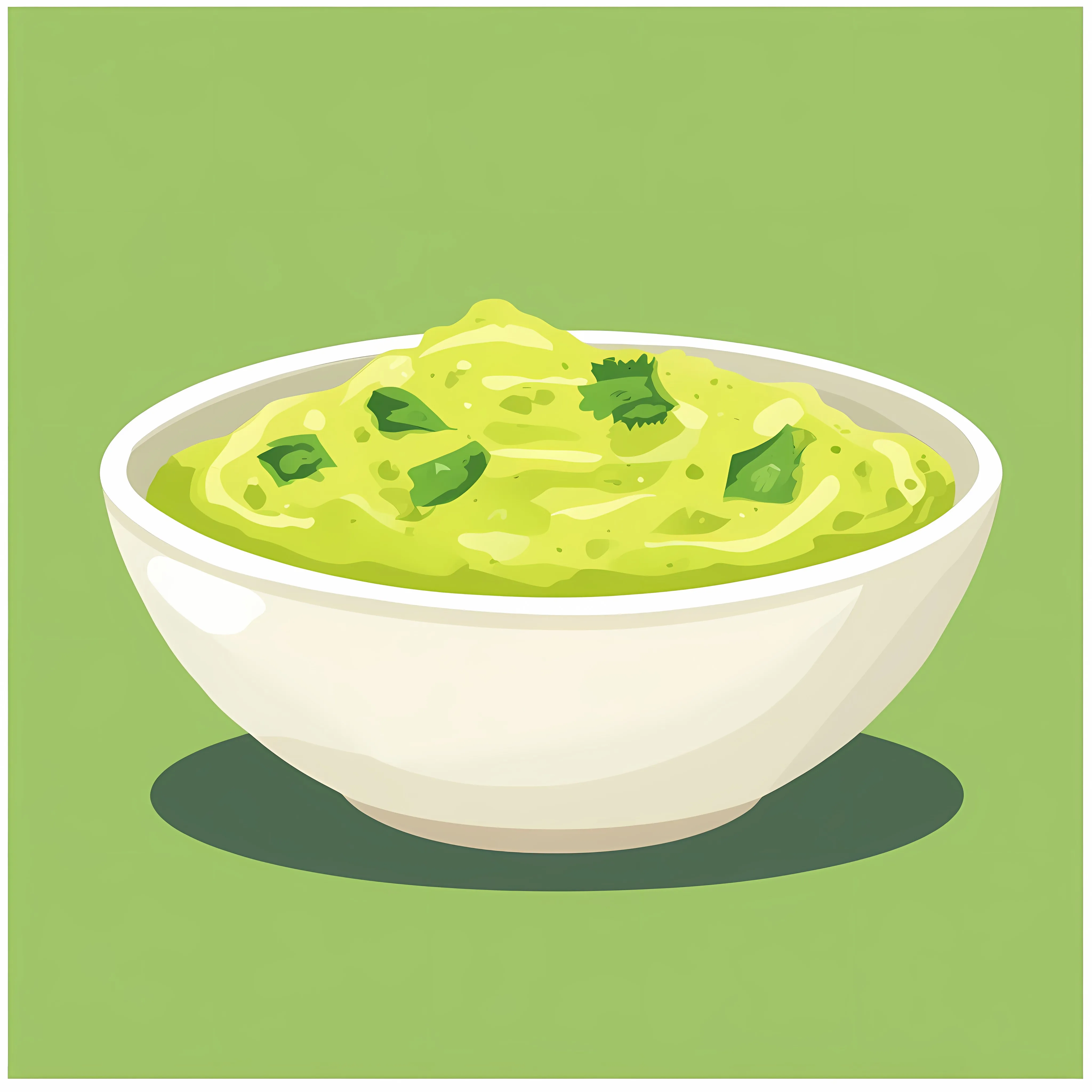 Fresh Guacamole Dip Bowl Illustration — free download from Dotvec