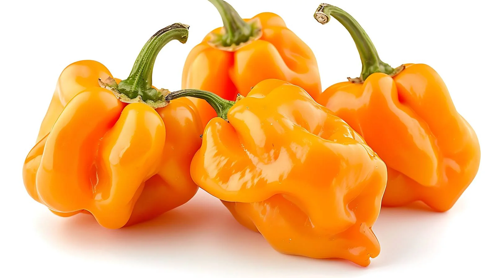 Vibrant Habanero Peppers on Wooden Surface – free habanero image from Dotvec