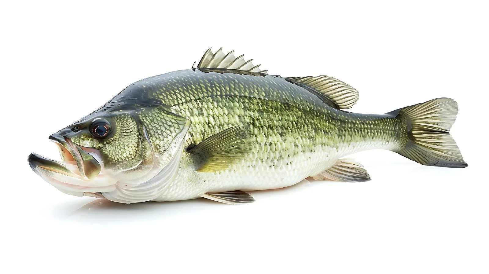 Pristine Largemouth Bass on White Background — free download from Dotvec
