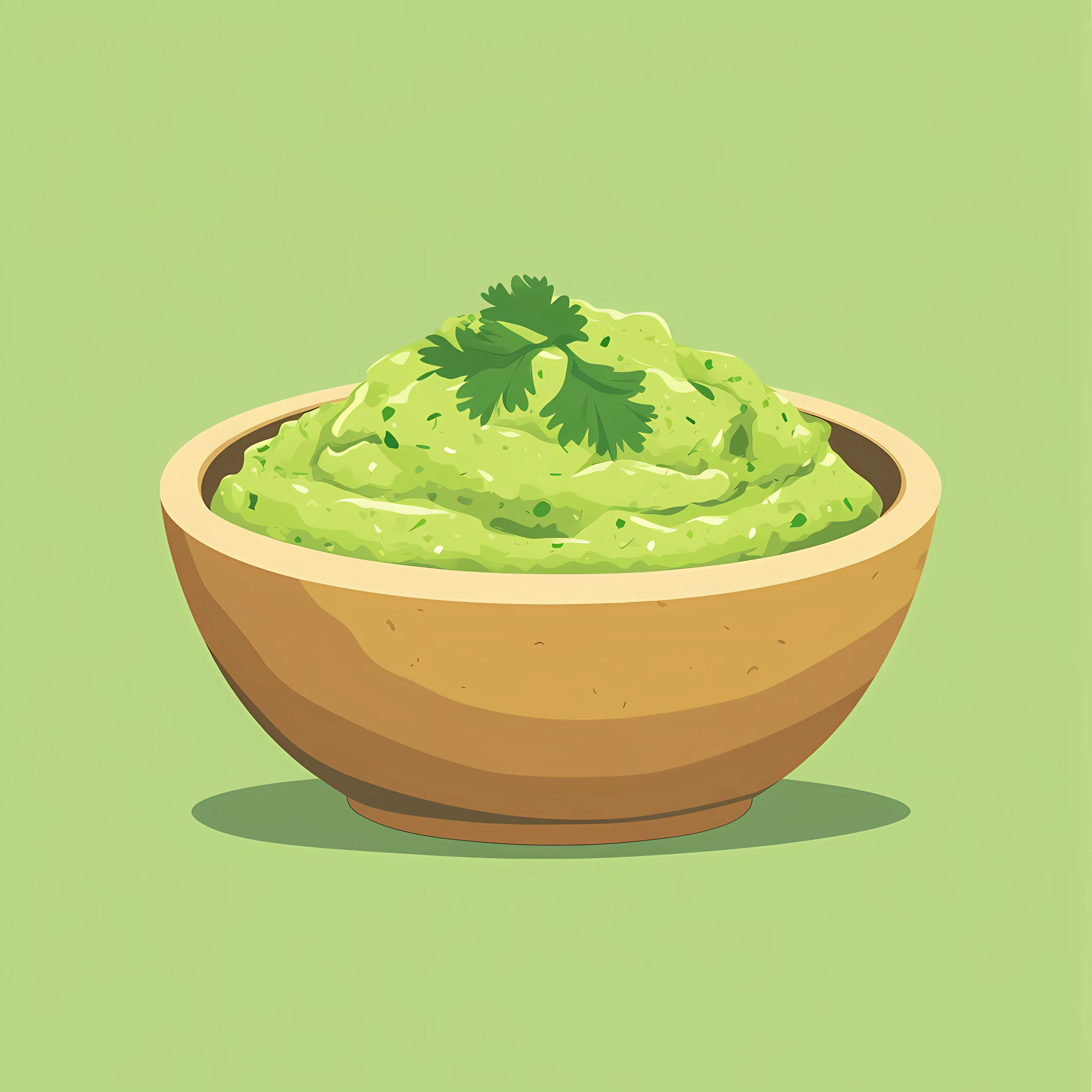 Fresh Organic Guacamole Bowl Illustration – free wholesome snacks image from Dotvec