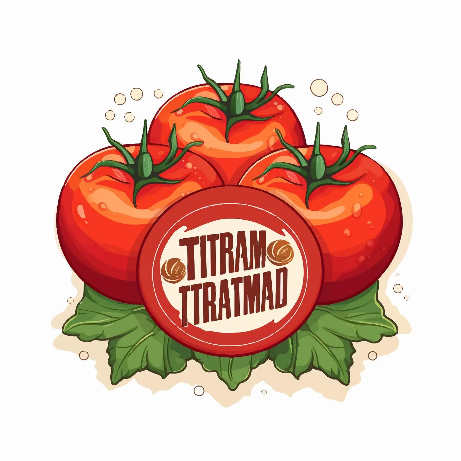 Fresh Organic Tomatoes Cartoon Poster Vector — free download from Dotvec