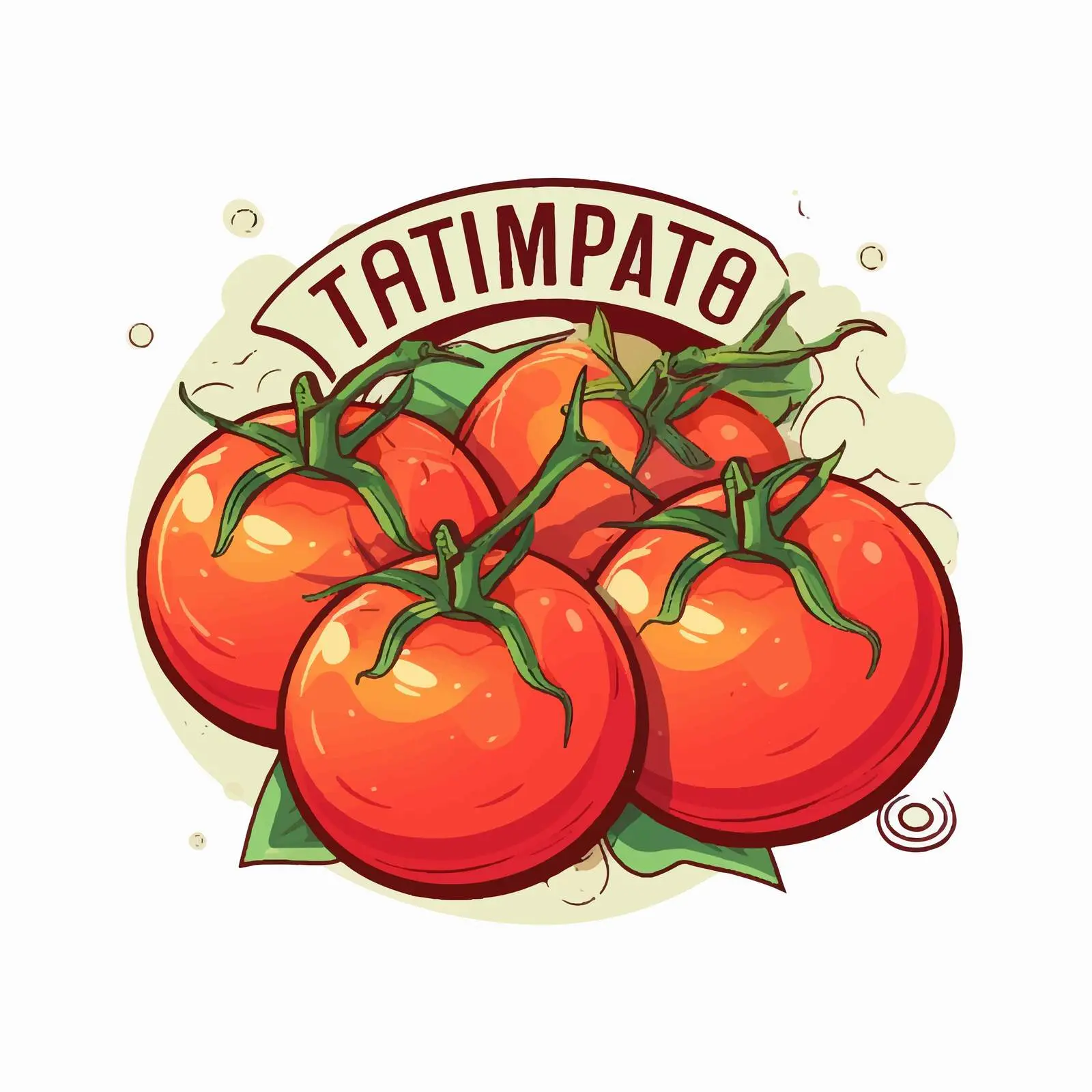 Fresh Organic Tomato Cartoon Vector Poster — free download from Dotvec