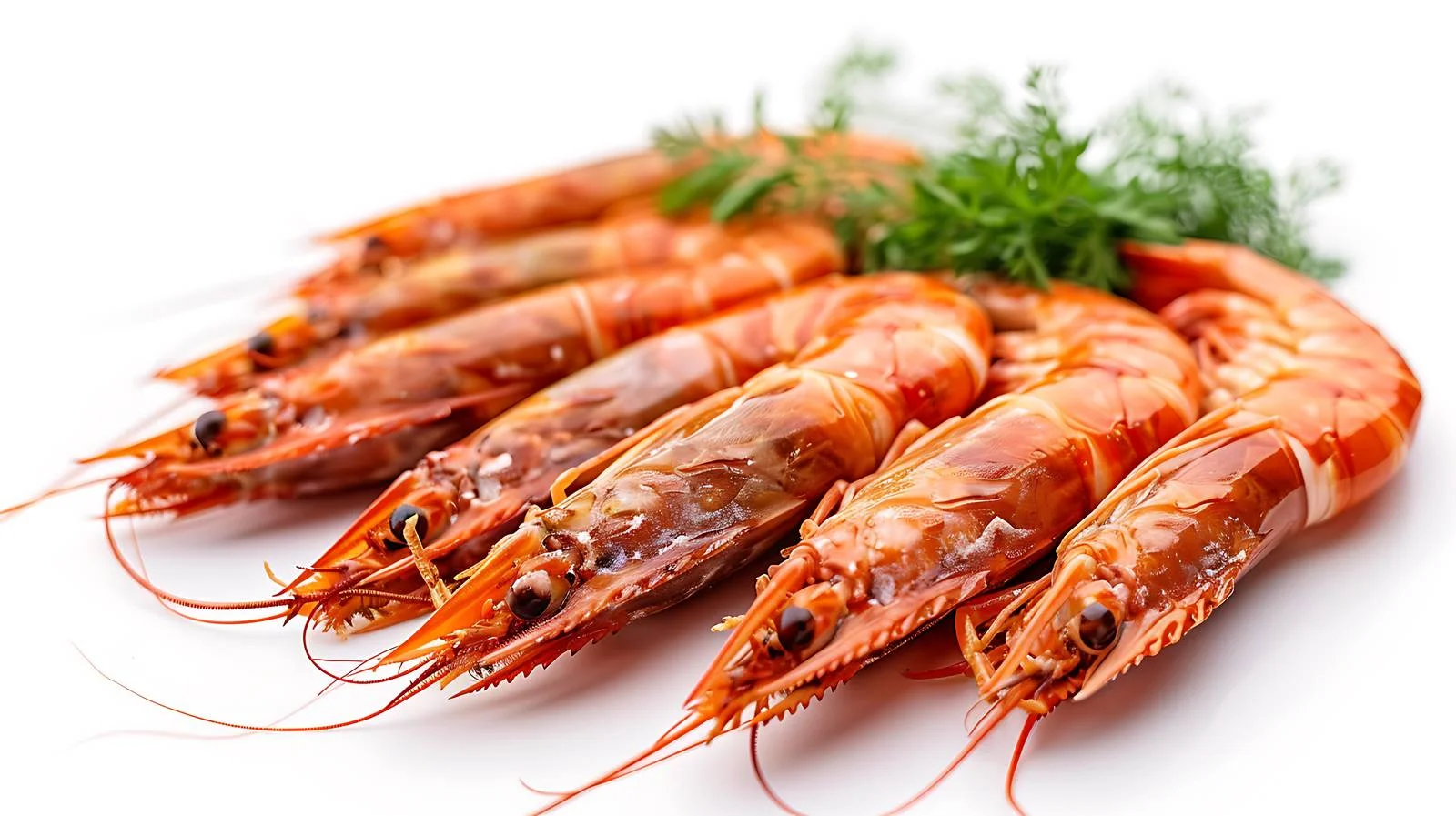 Delicate Fresh Prawns on White Surface — free download from Dotvec