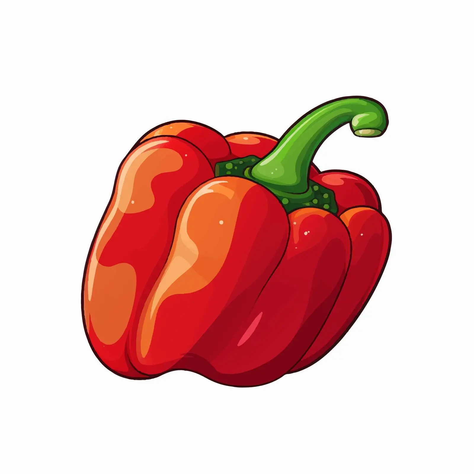 Isolated Fresh Pepper Vegetable Vector Illustration — free download from Dotvec