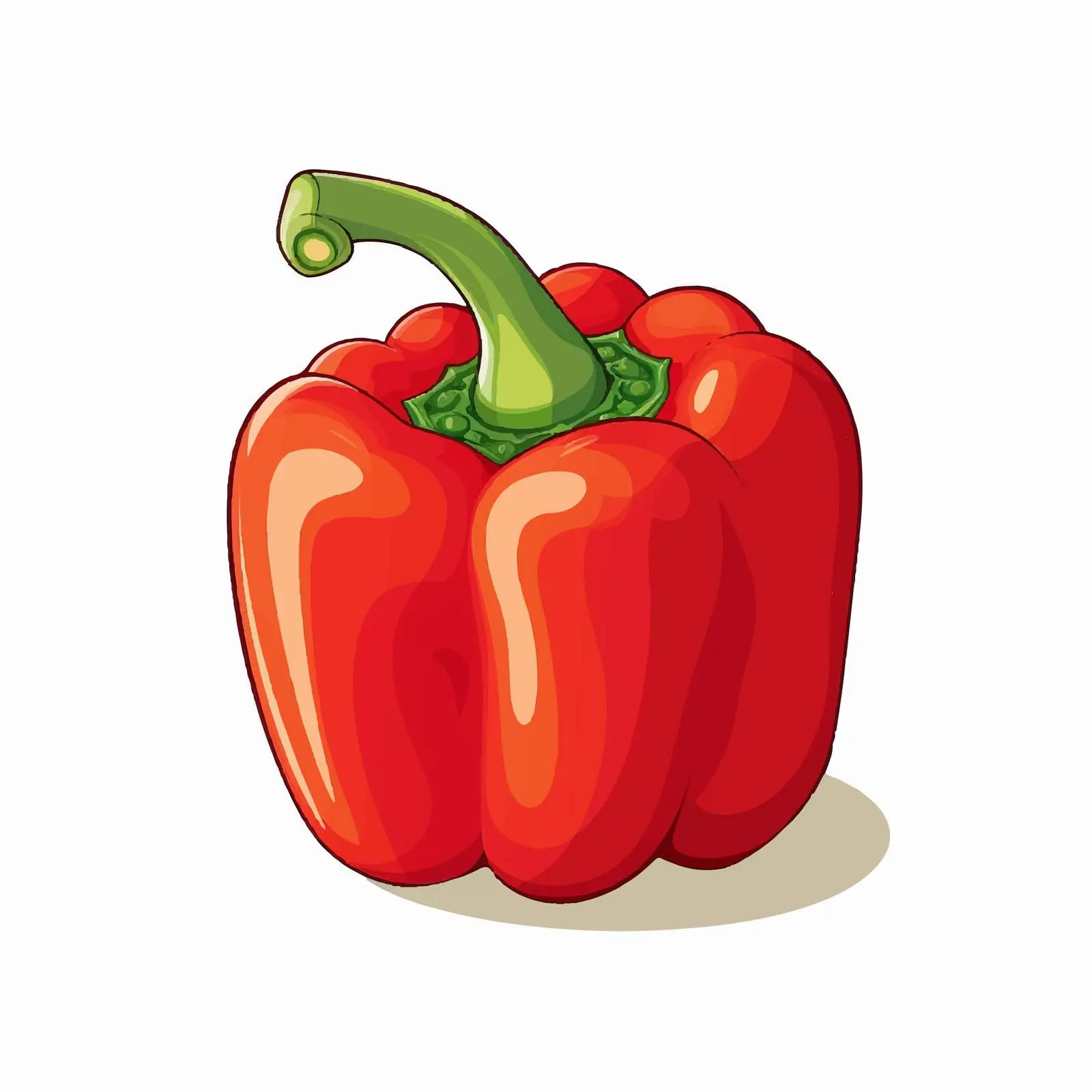 Fresh Pepper Vegetable Isolated Vector Illustration – free food diversity image from Dotvec