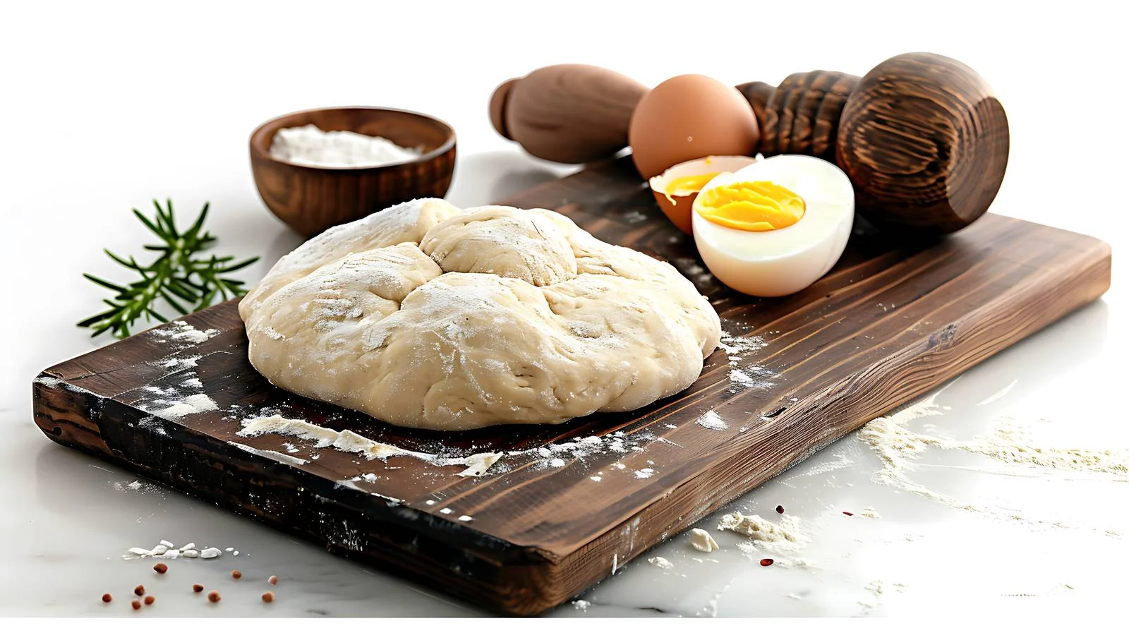 Raw dough with eggs for baking — free download from Dotvec