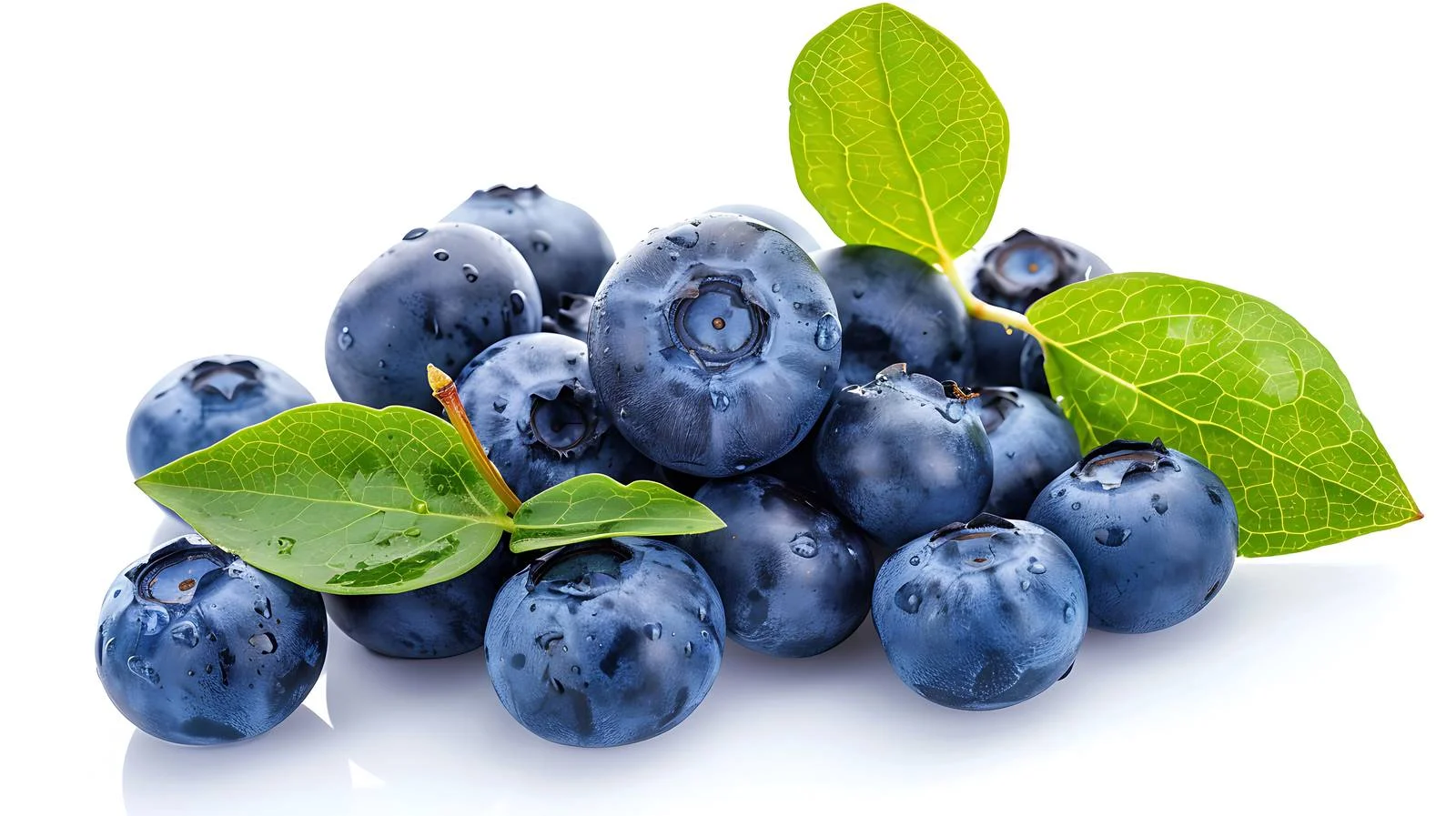 Organic Blueberries Green Leaf Food Image — free download from Dotvec