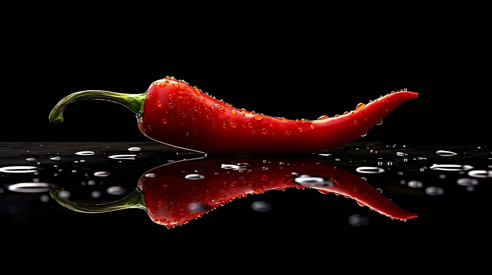 Vibrant Red Pepper on Black Background — free download from Dotvec
