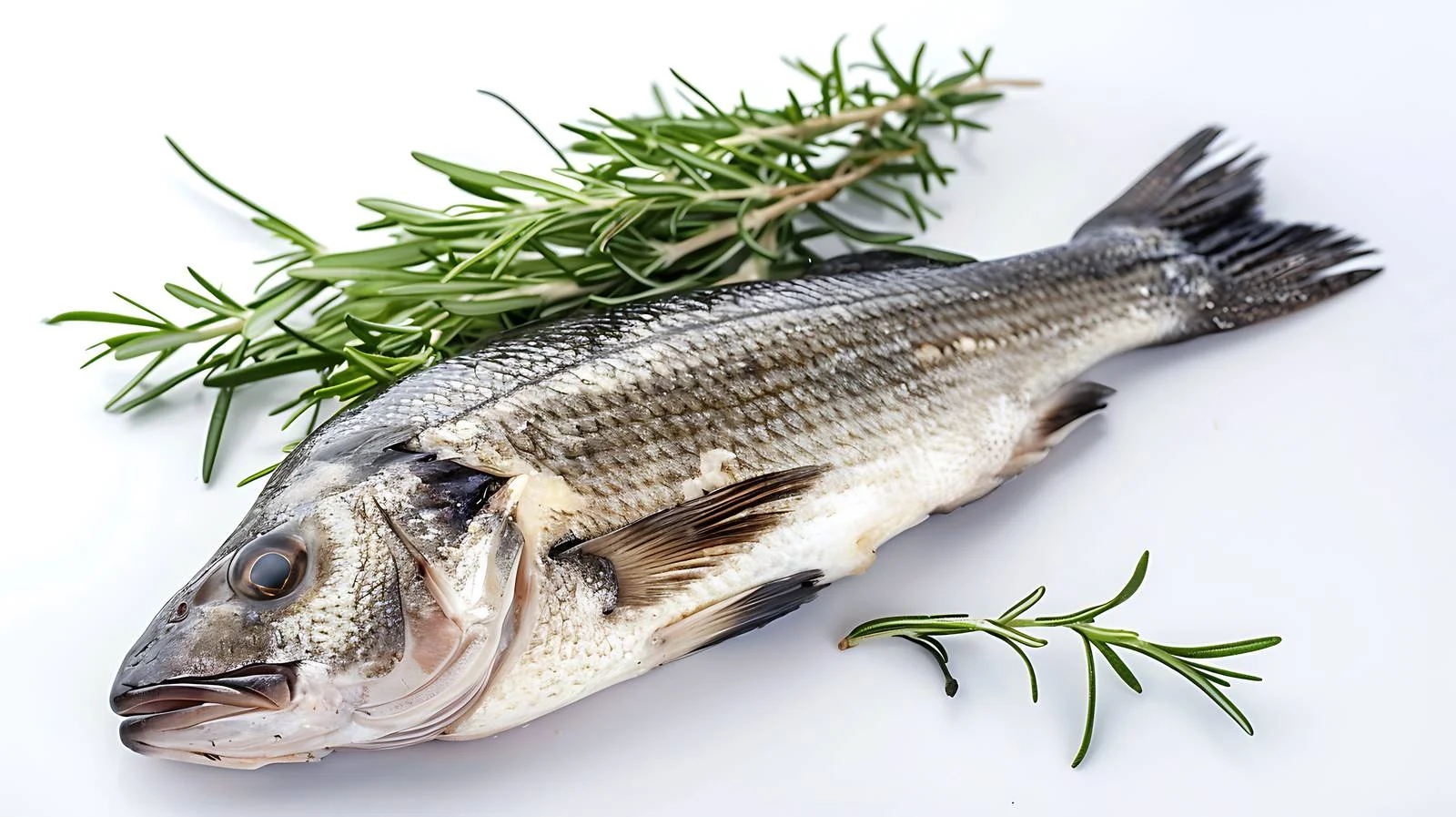 Fresh Seabass Fish with Rosemary — free download from Dotvec