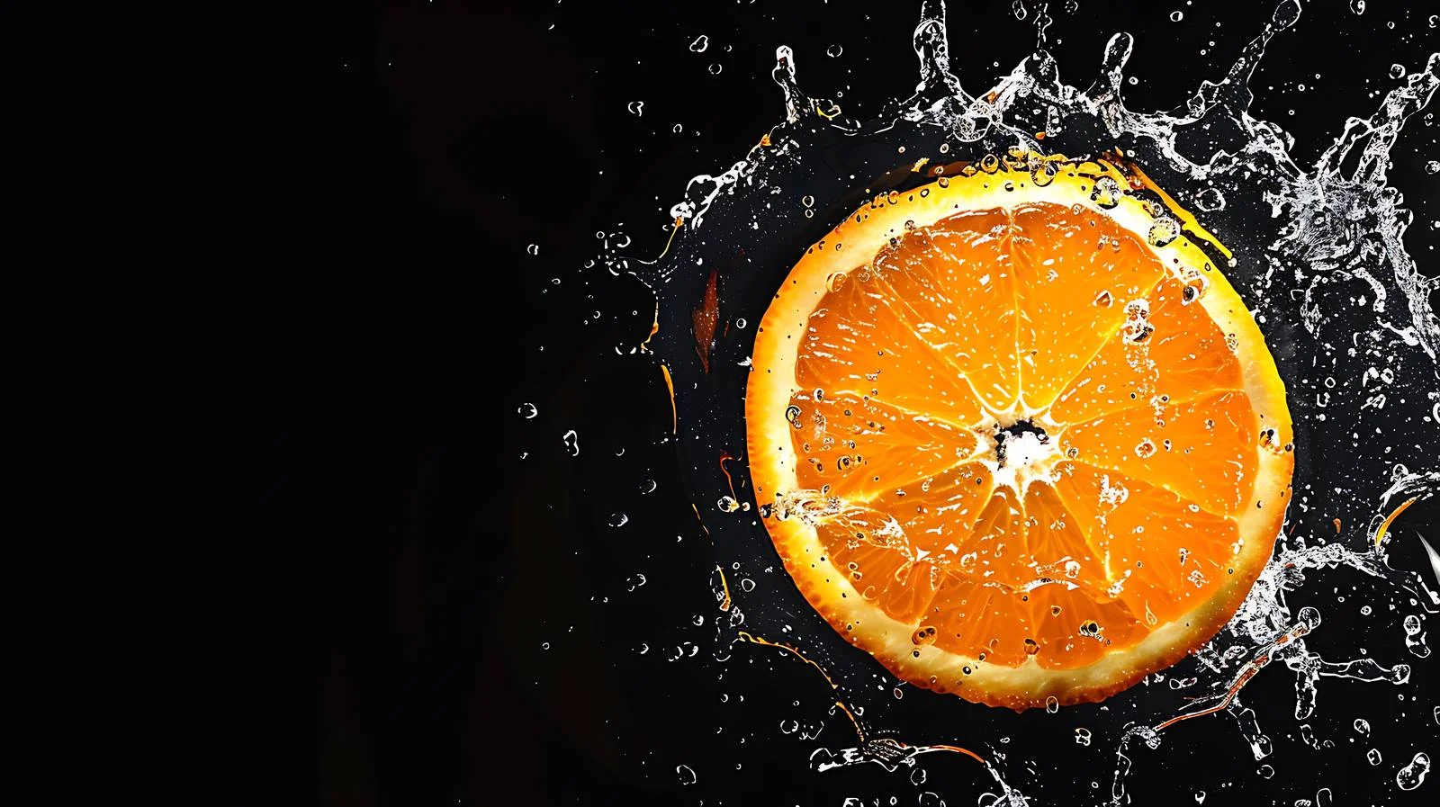 Vibrant Orange Slice Splash Isolated — free download from Dotvec