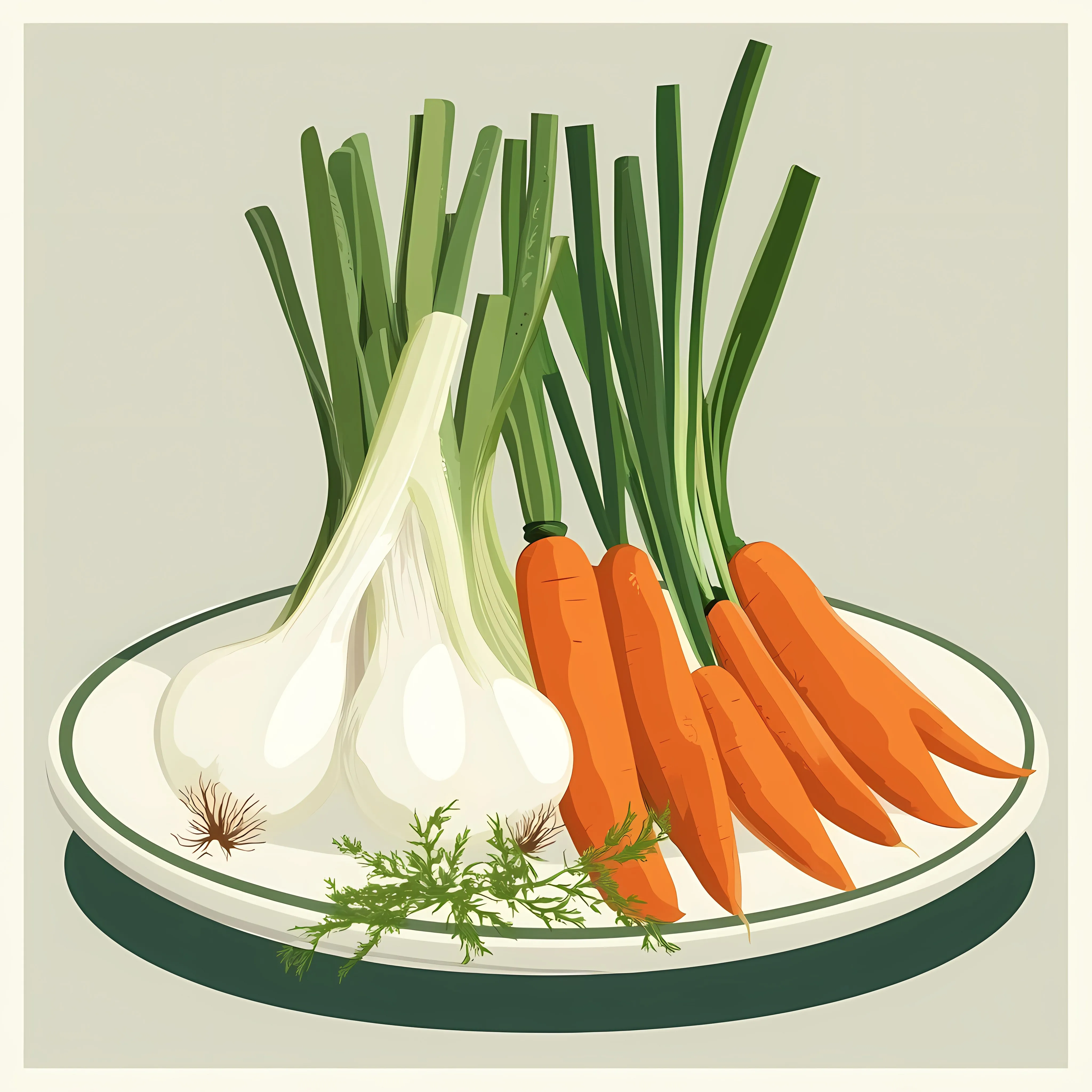 Healthy Gourmet Meal with Fresh Spring Onions – free onions image from Dotvec