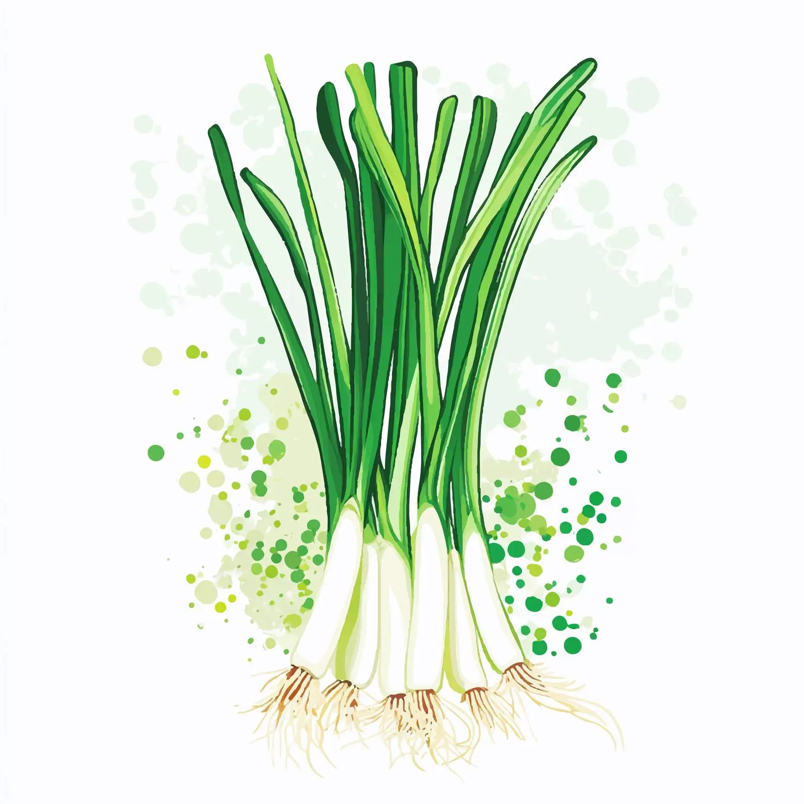 Healthy Gourmet Meal with Fresh Spring Onions — free download from Dotvec
