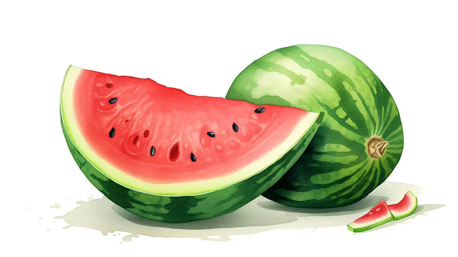 Fresh Watermelon Half on White Background — free download from Dotvec