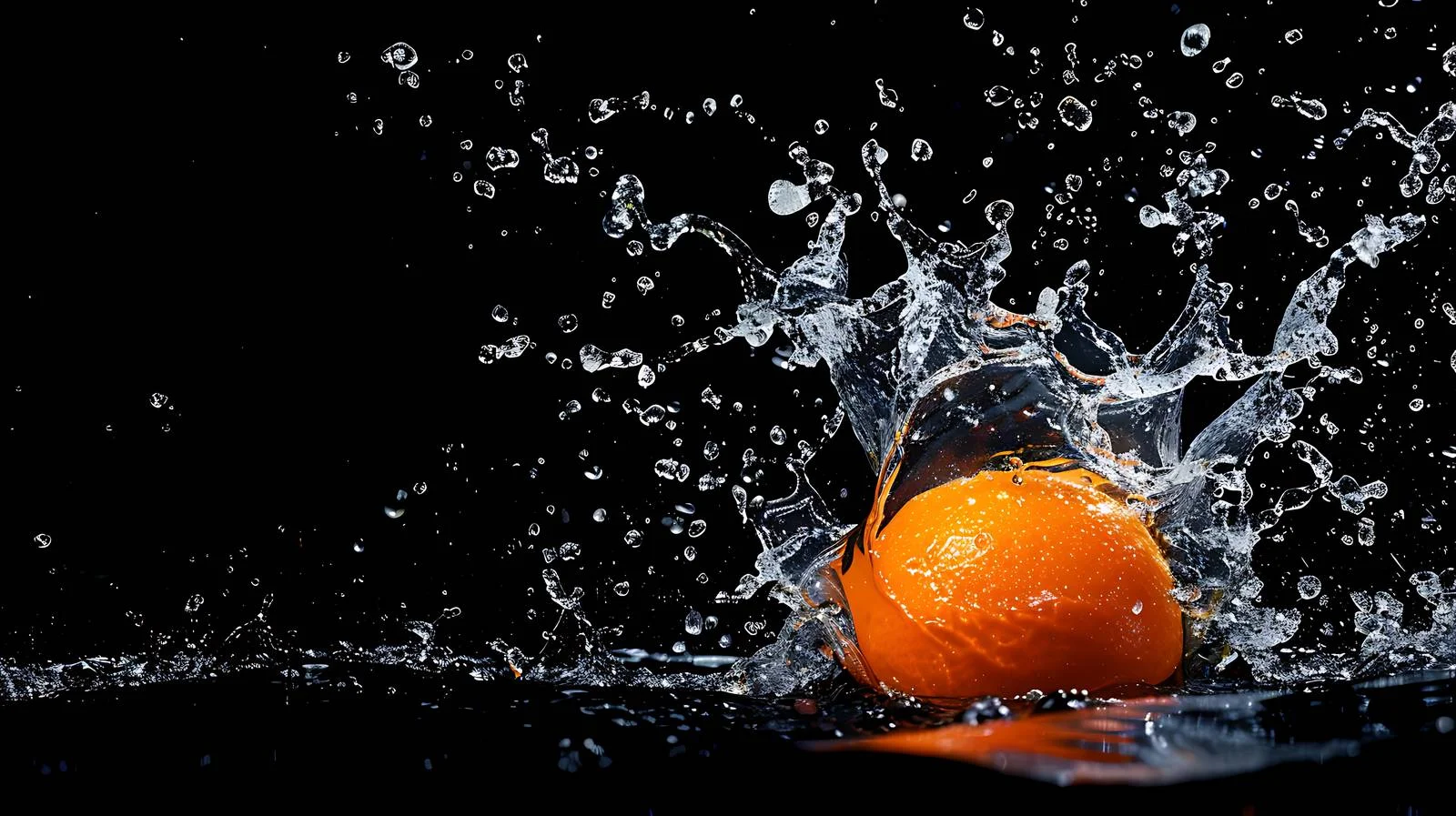 Vibrant Orange Fruit Splash — free download from Dotvec