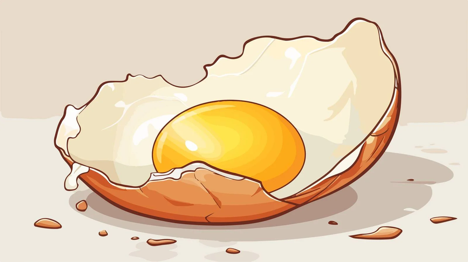 Fresh Cracked Egg Vector Illustration — free download from Dotvec