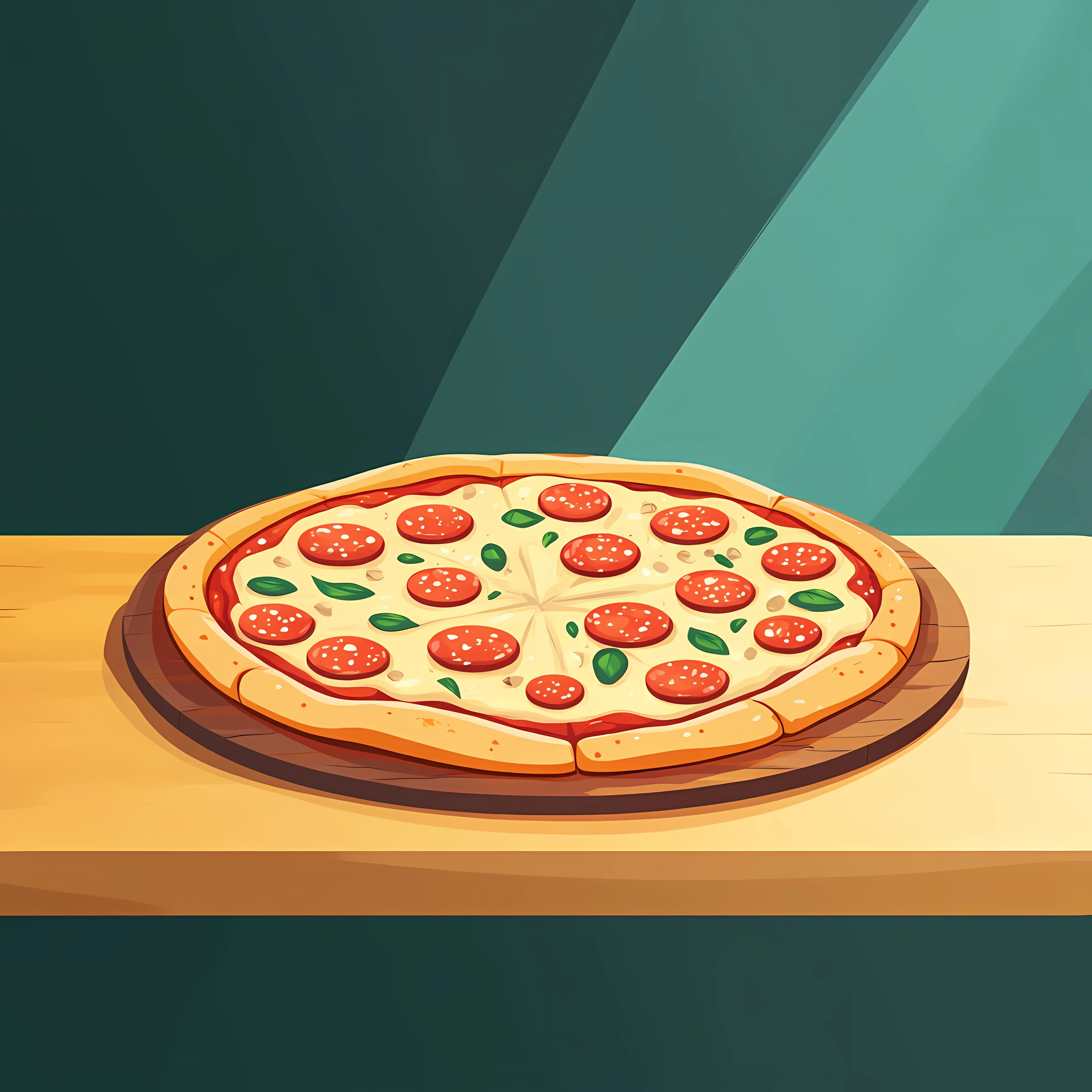 Freshly Baked Pizza on Wooden Table — free download from Dotvec