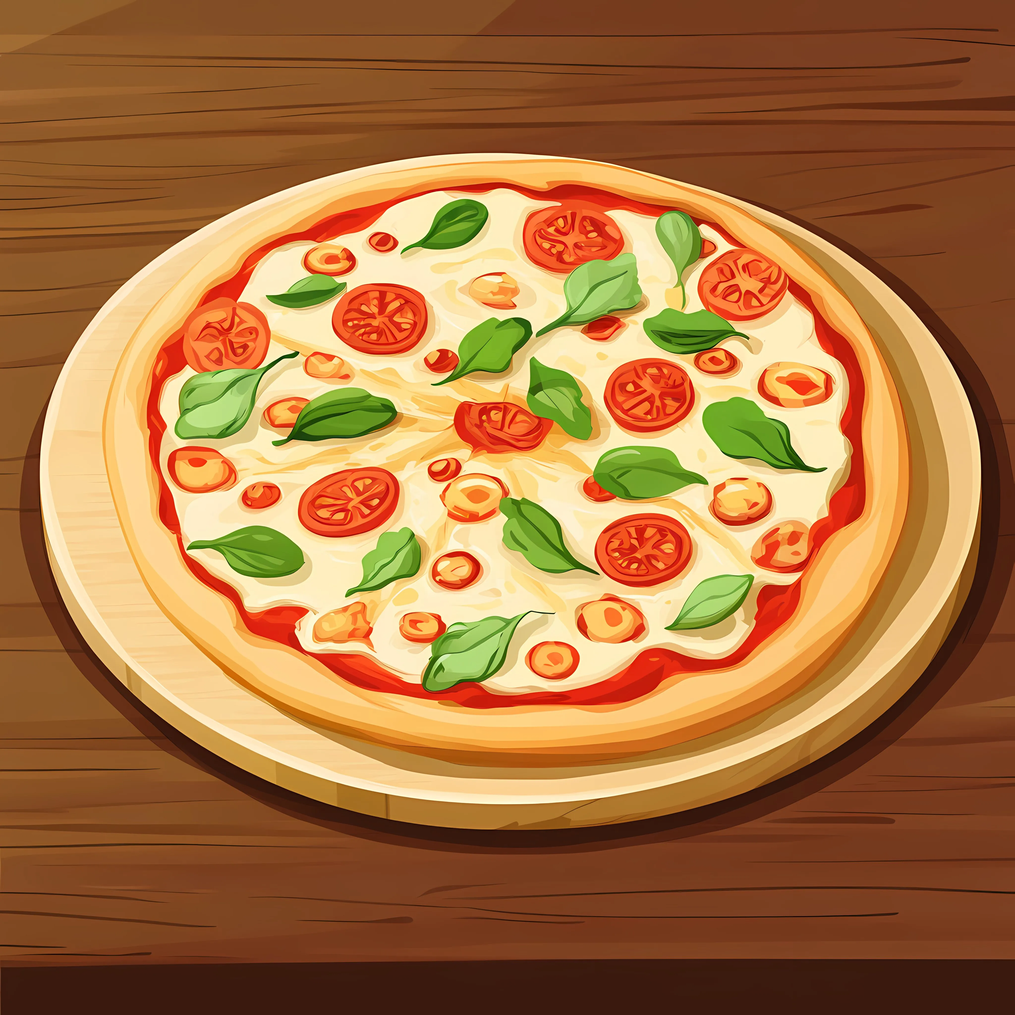 Freshly Baked Pizza on Wooden Table – free traditional dish image from Dotvec