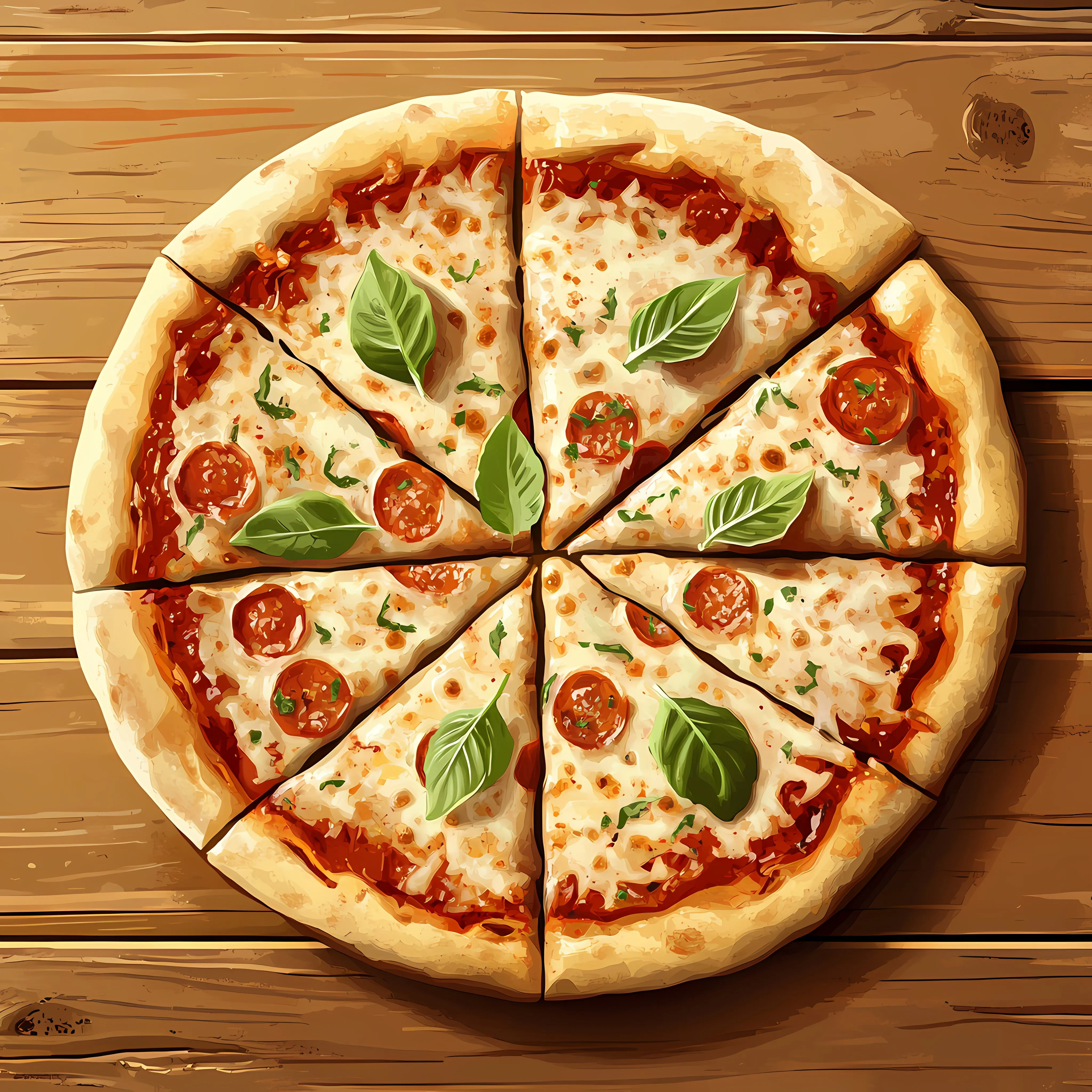 Freshly Baked Pizza on Wooden Table — free download from Dotvec