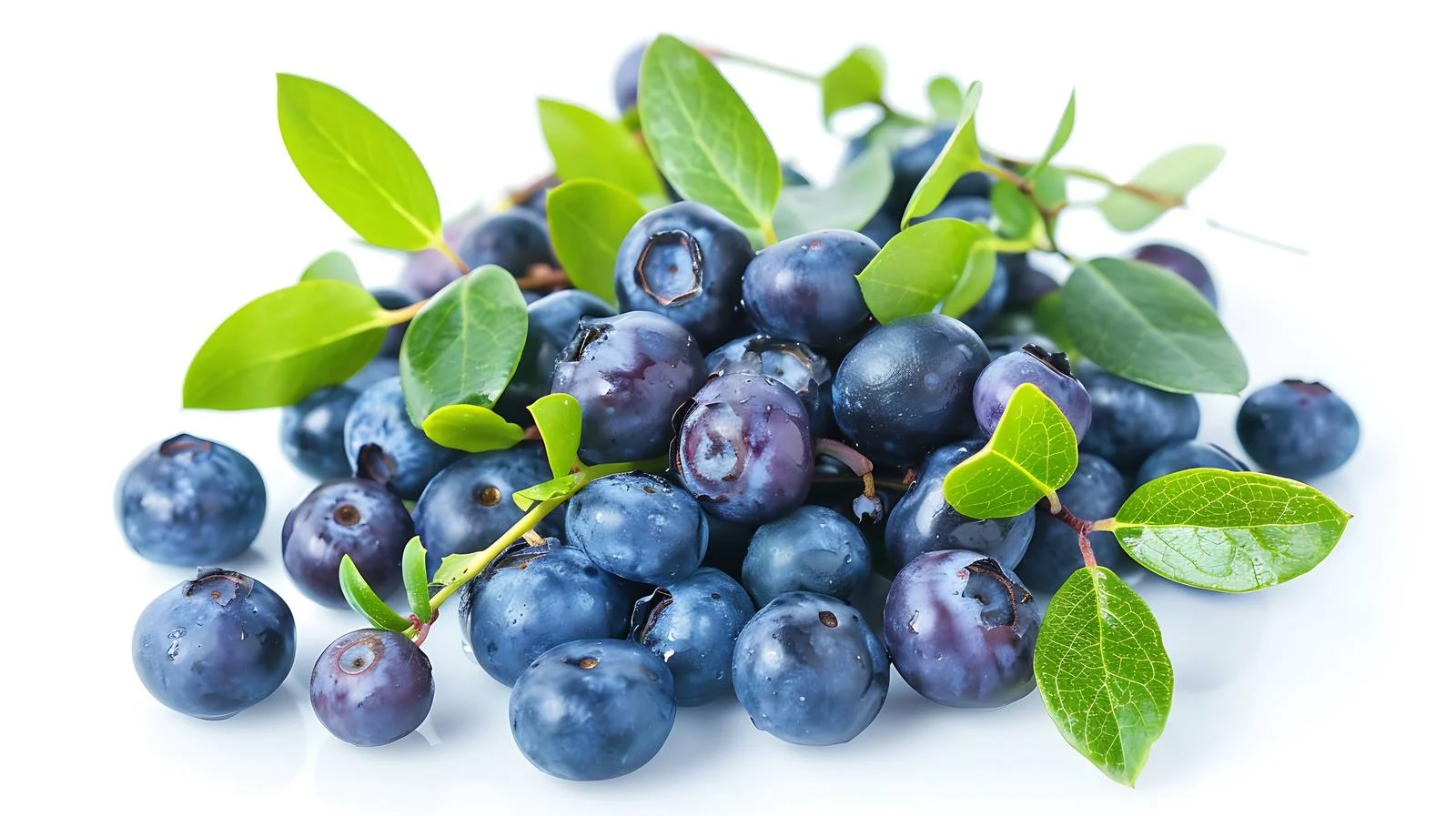 Vibrant Fresh Blueberries on White Background — free download from Dotvec