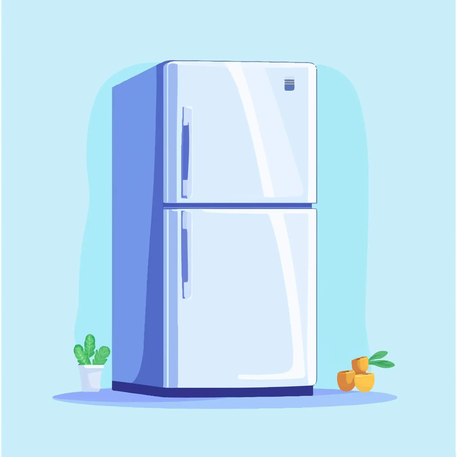 Flat Vector Illustration of Home Fridge Appliance — free download from Dotvec