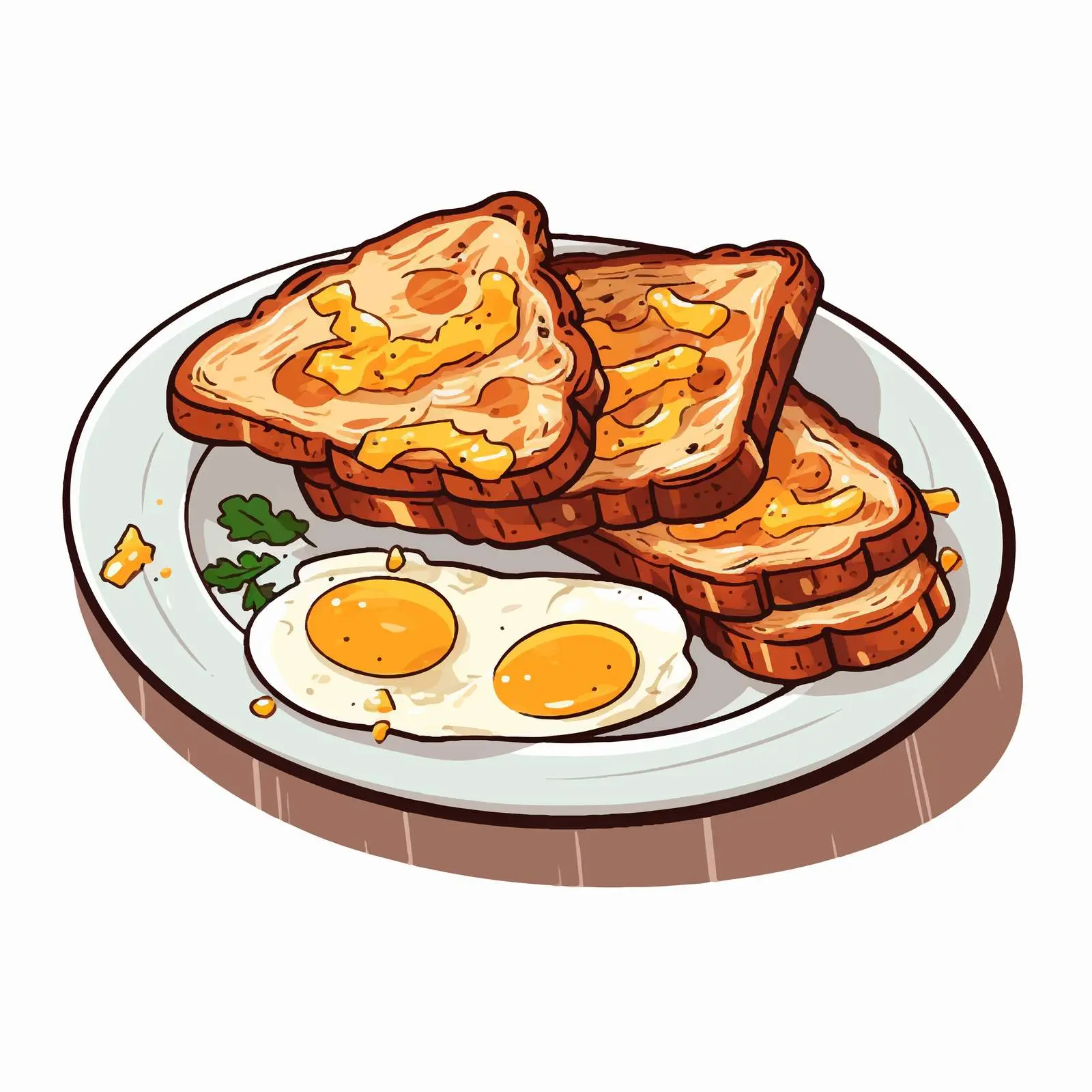 Delicious Scrambled Eggs with Bacon and Toast – free tasty food image from Dotvec