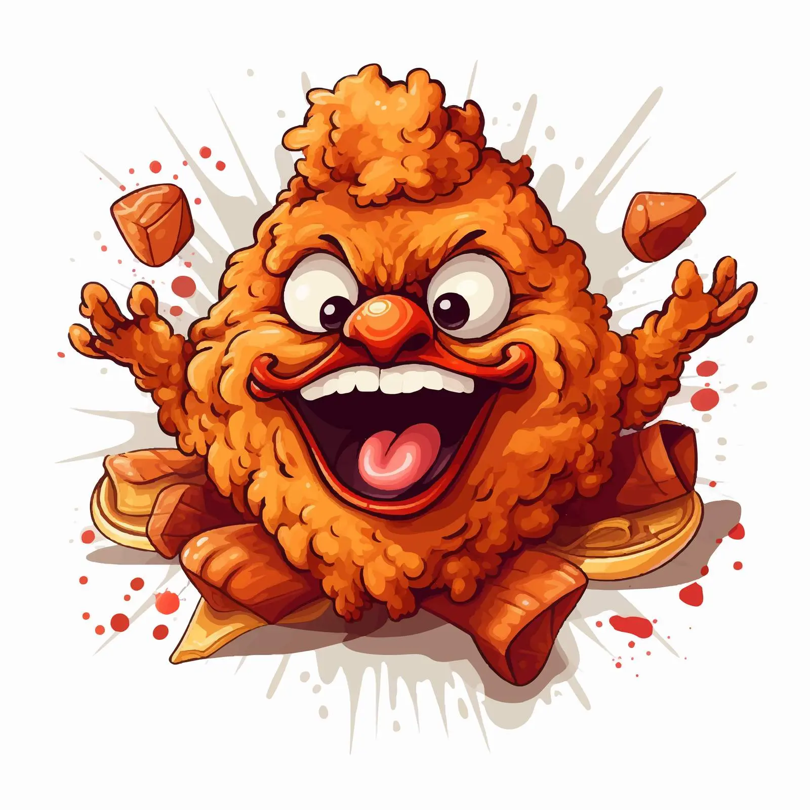 Cartoon Vector Illustration of Fried Chicken Series — free download from Dotvec
