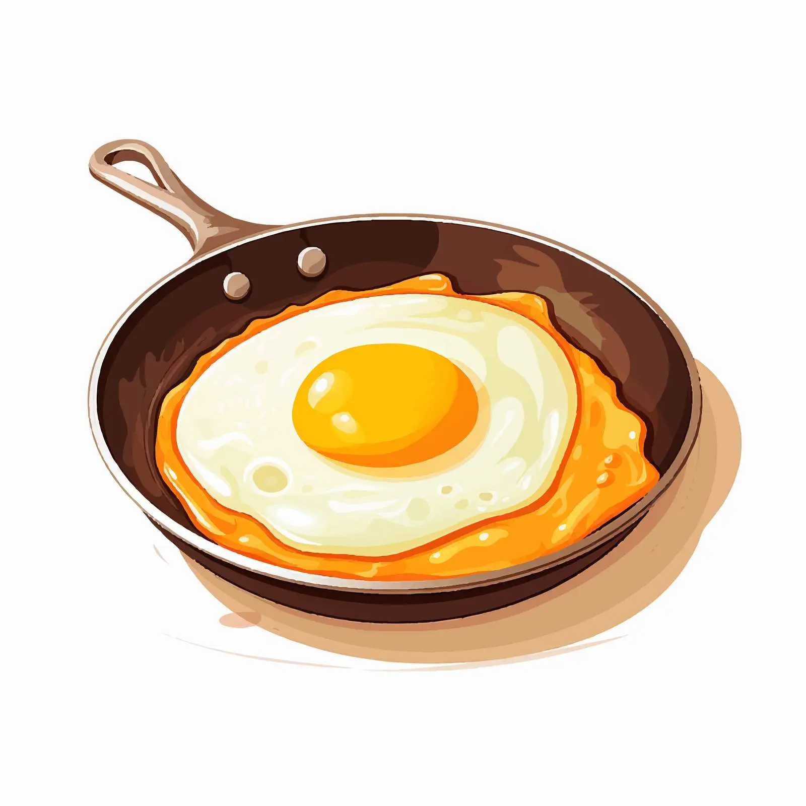 Illustration of Fried Egg in Frying Pan — free download from Dotvec