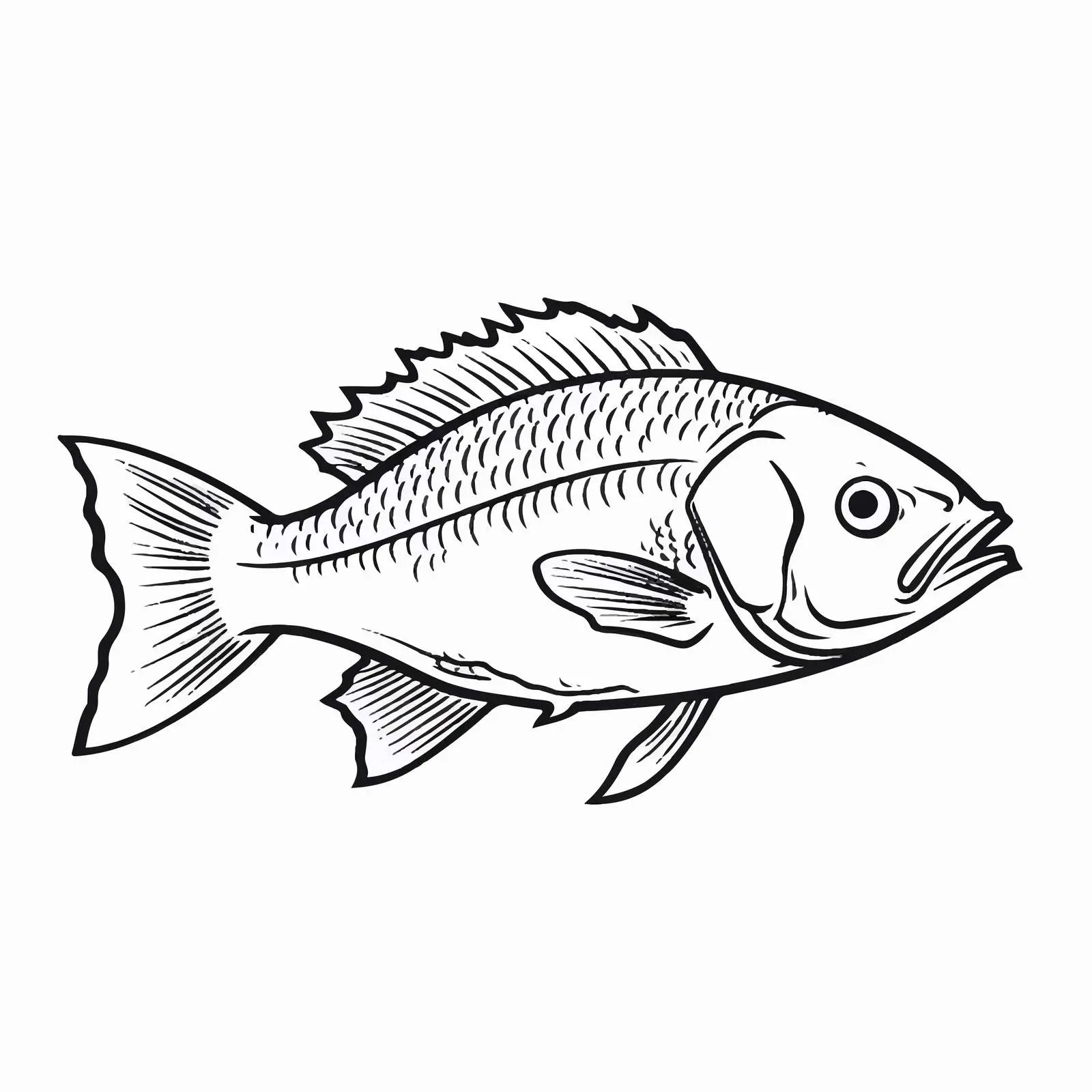 Cartoon Fried Fish Vector Illustration — free download from Dotvec
