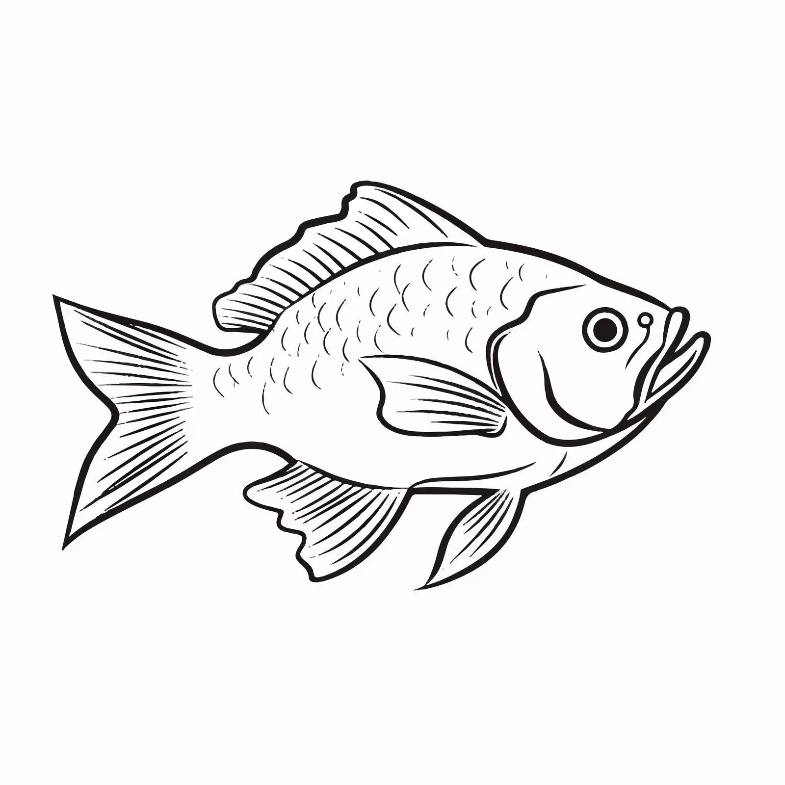 Cartoon Fried Fish Vector Illustration – free sustainable seafood image from Dotvec