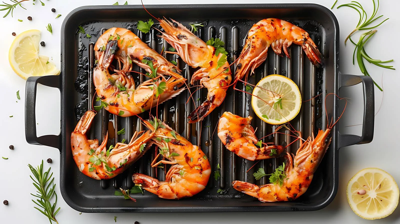 Delicious Grilled Shrimp with Fresh Herbs — free download from Dotvec