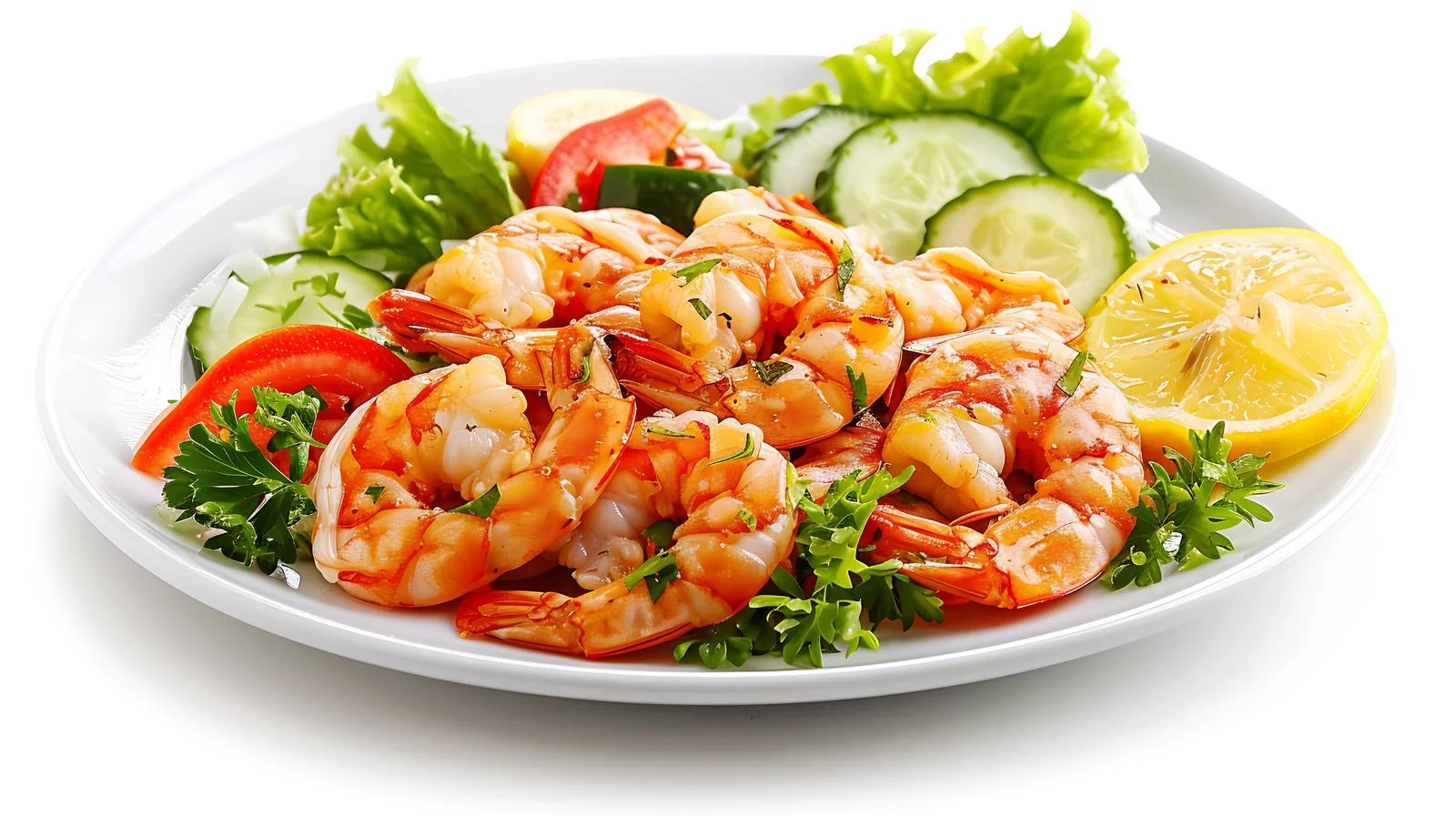 Exquisite Shrimp Platter with Fresh Vegetables — free download from Dotvec